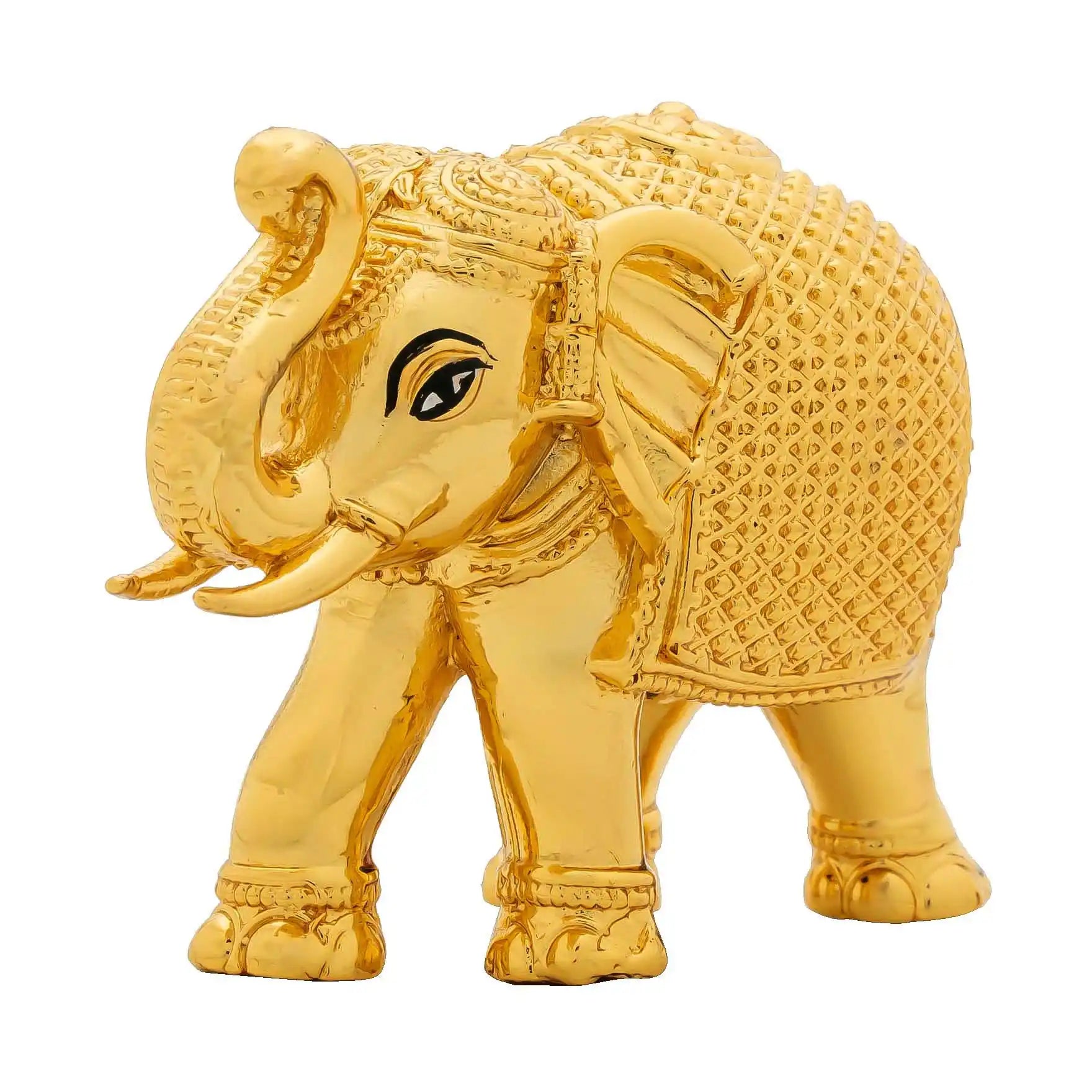 Elephant Figurine – Handcrafted Royal Design with Engraved Detailing – Decorative Showpiece – Home Décor & Vastu Gift PIDEL9-052