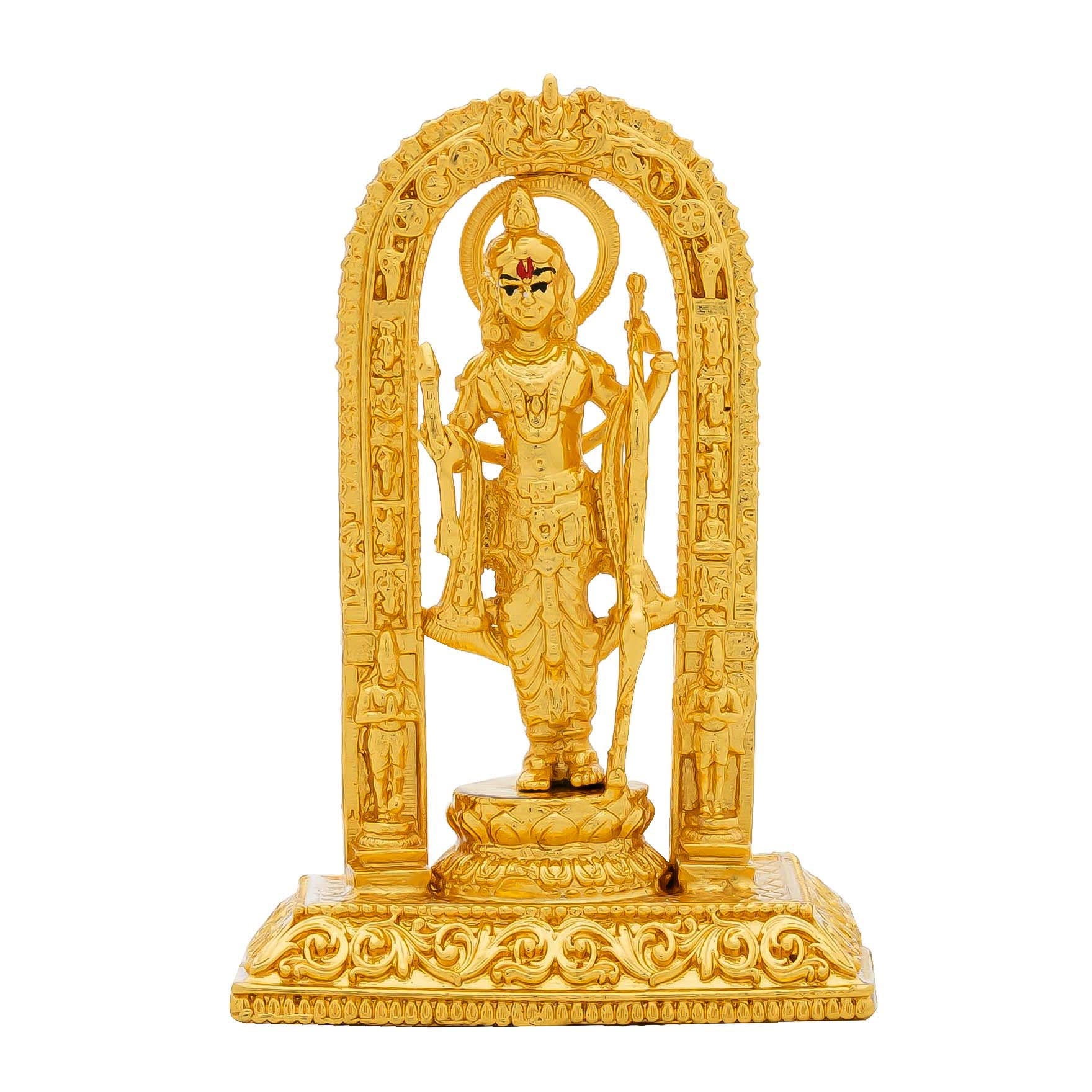 “Lord Murugan Idol – Kartikeya Subramanya Swamy Golden Statue for Pooja & Home Temple” PIDSR4-053
