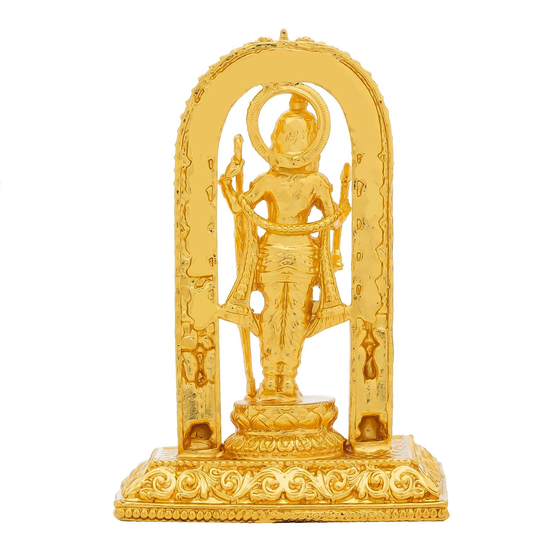 “Lord Murugan Idol – Kartikeya Subramanya Swamy Golden Statue for Pooja & Home Temple” PIDSR4-053