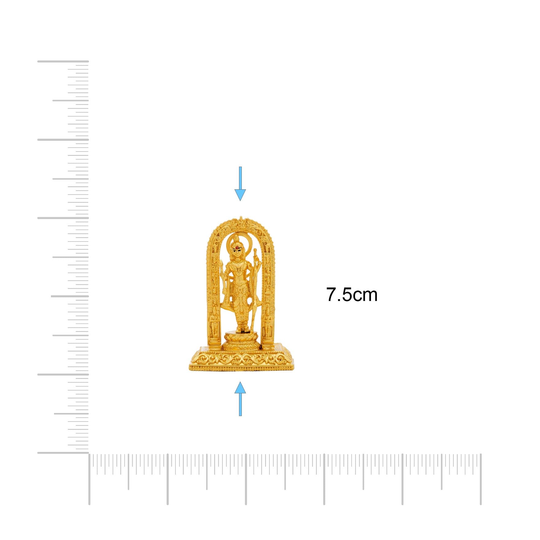 “Lord Murugan Idol – Kartikeya Subramanya Swamy Golden Statue for Pooja & Home Temple” PIDSR4-053