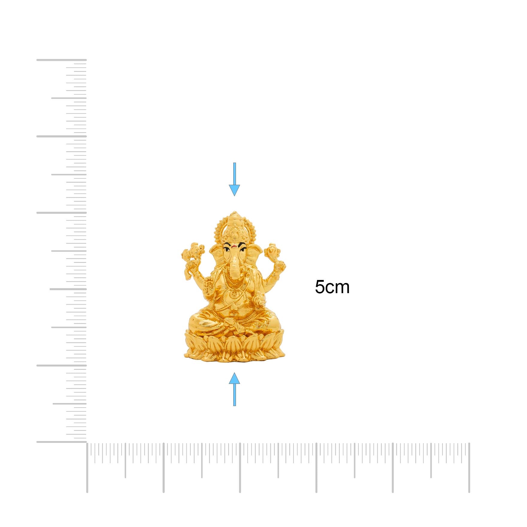 Lord Ganesha Idol – Traditional Hindu Deity Sculpture – Ganapati Murti/Statue on Lotus – Home Temple & Puja Gift | PIDG234-002