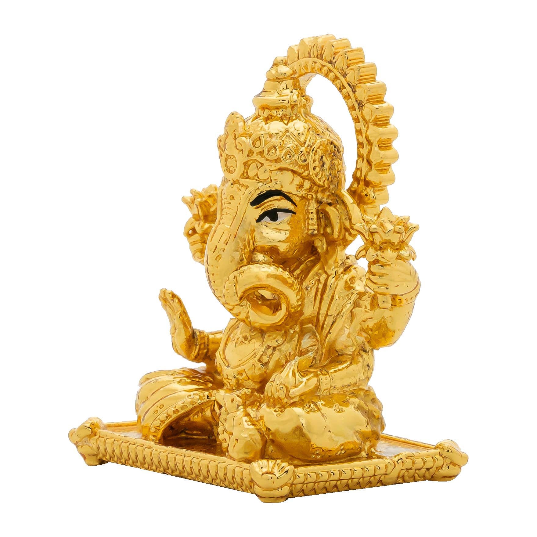 Lord Ganesha Idol – Traditional Hindu Deity Sculpture – Ganapati Murti/Statue with Arch Design – Home Temple & Puja Gift | PIDG240-081