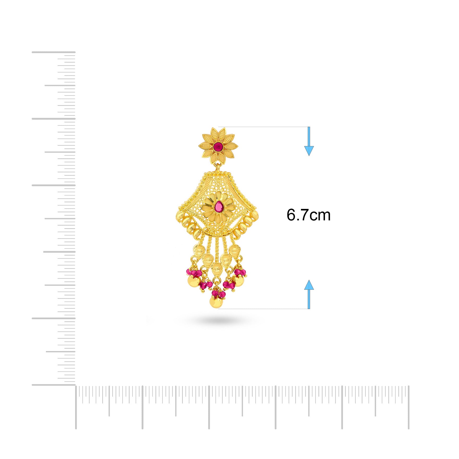 STONE NECKLACE LONG WITH GOLDEN STUD PSNS21R-0321,PSHST39R-002