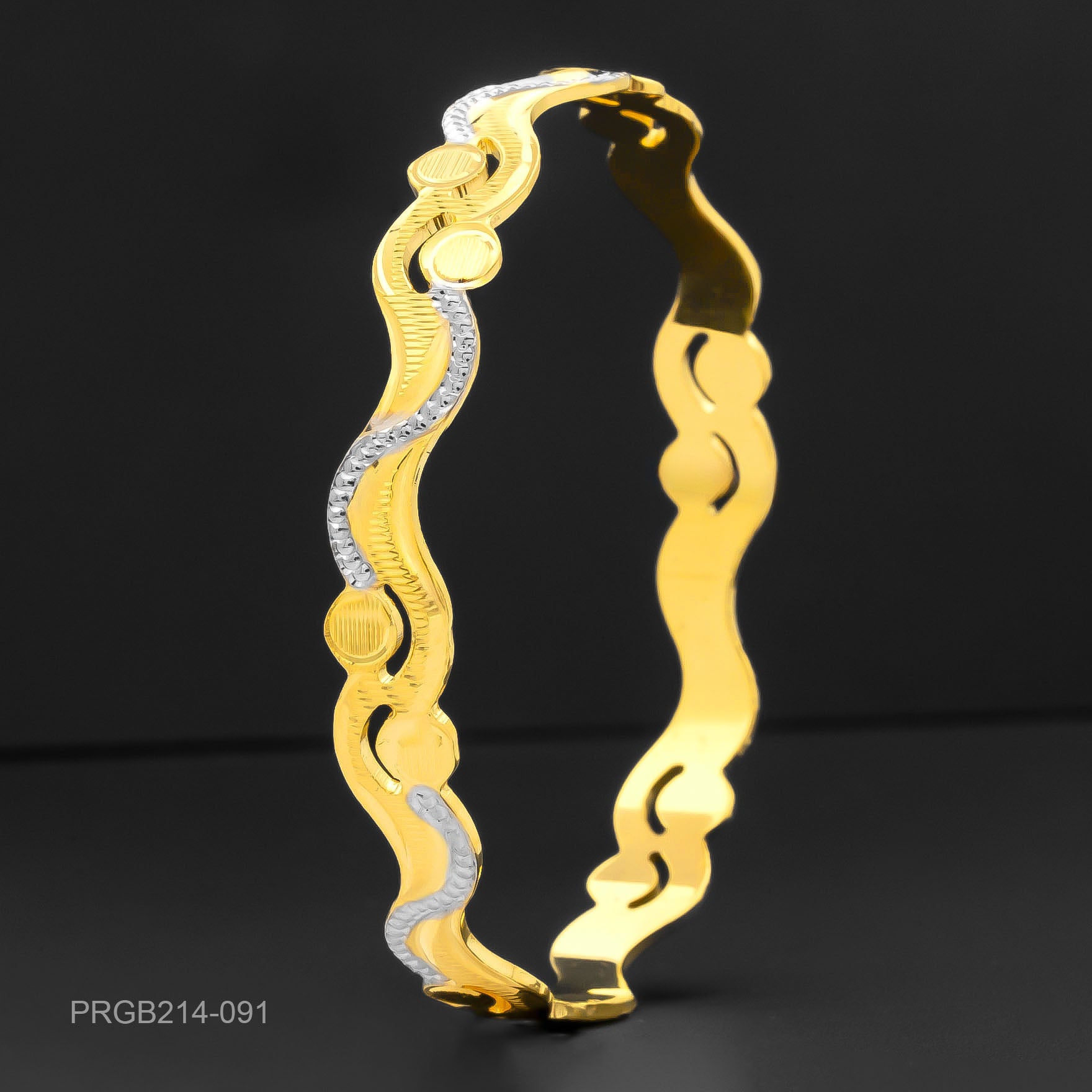 RHODIUM BANGLE PRGB214-091