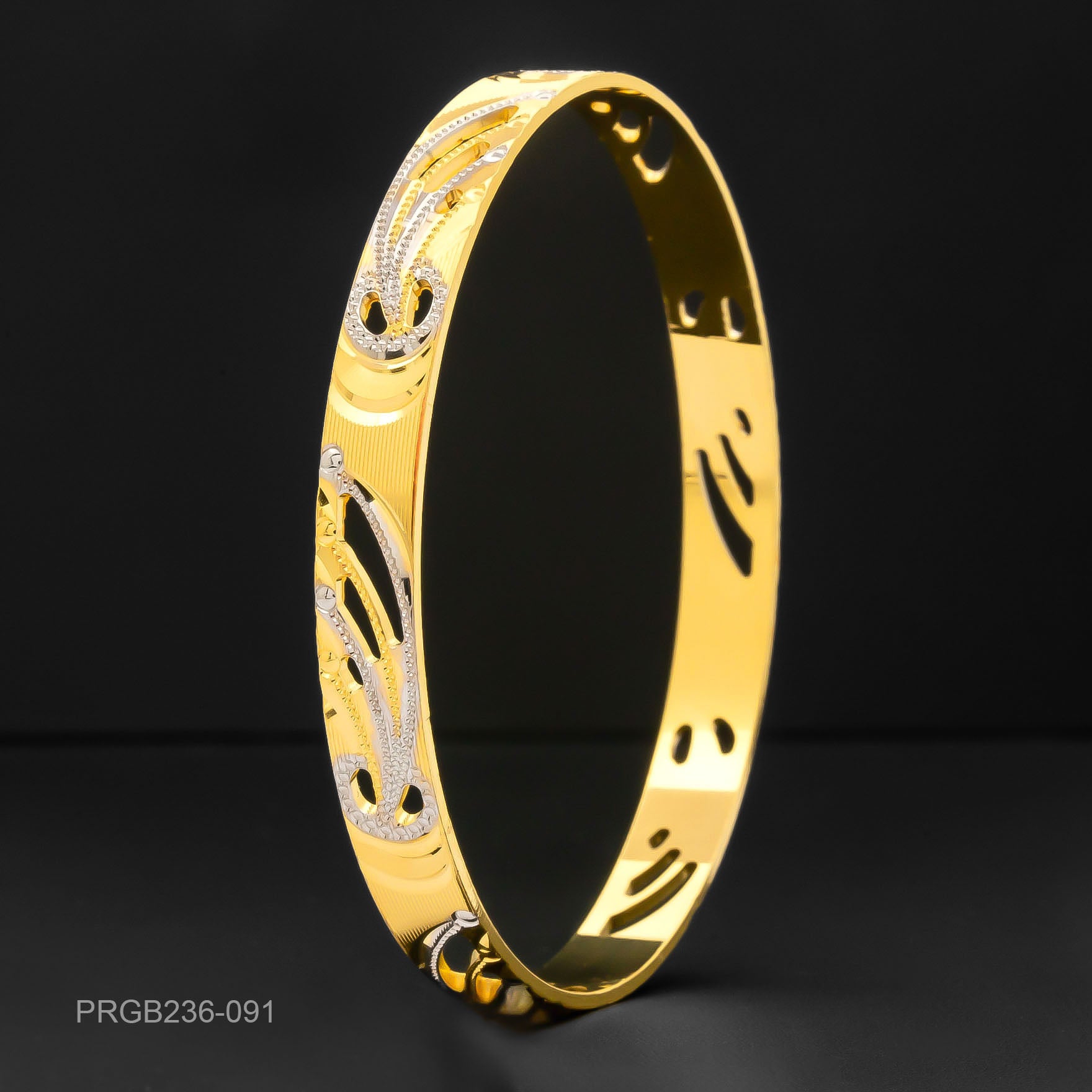 RHODIUM BANGLE PRGB236-091
