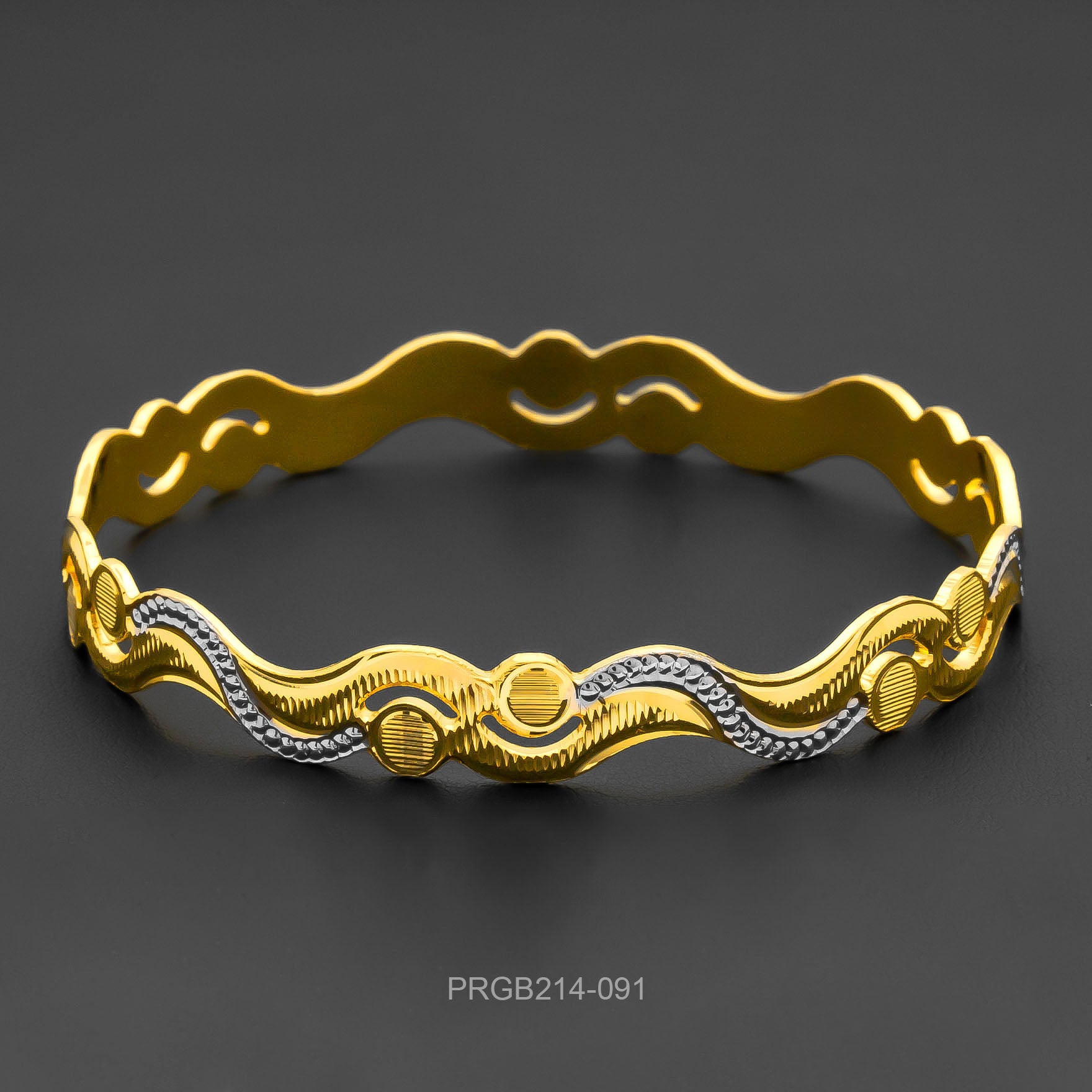RHODIUM BANGLE PRGB214-091