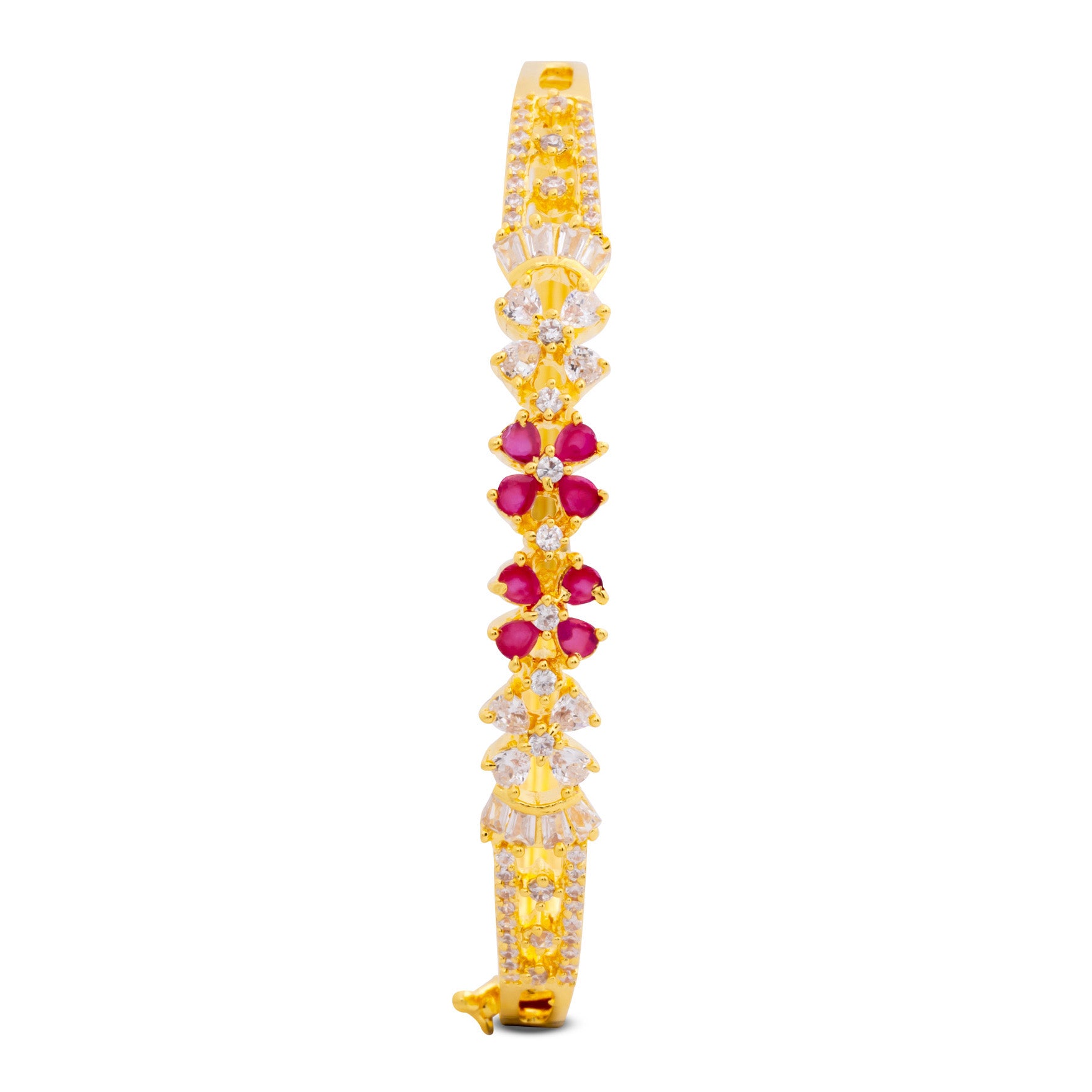 24ct Heavy Gold Layered Stone Bracelet Bangle PSBRB5WR-052