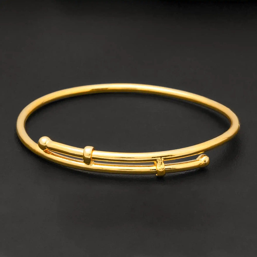 Bar Slide Wire Adjustable Baby Bangle Gold Layered