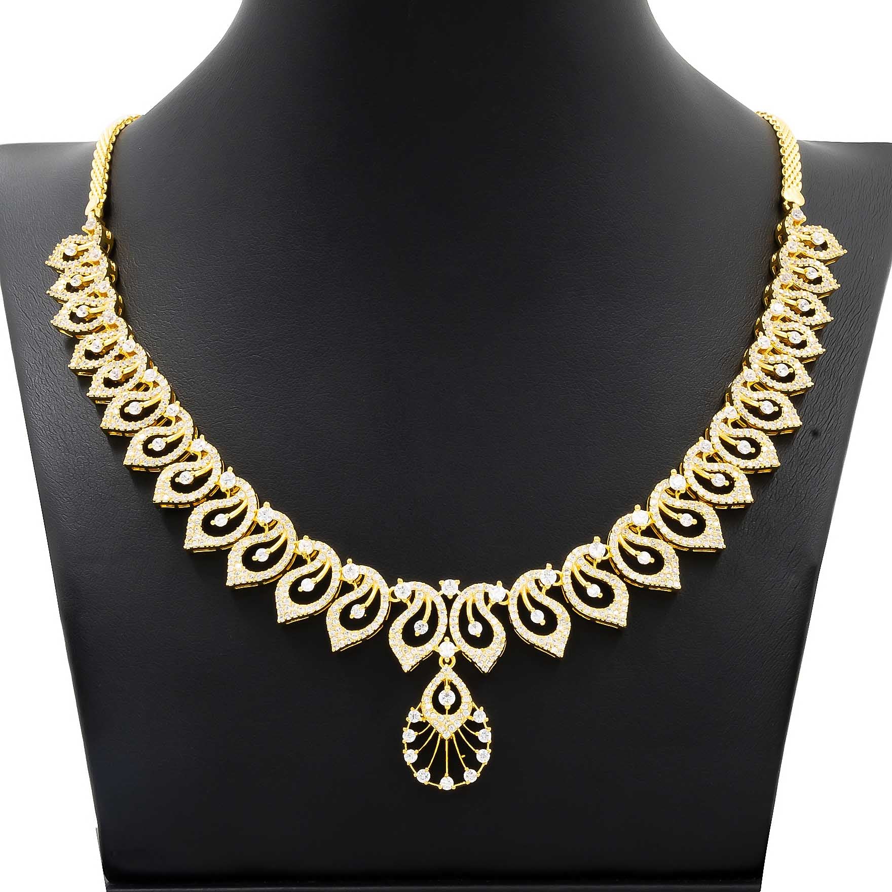 Stone Necklace with Stud PMSNS45W-008, PMSHST37W-082