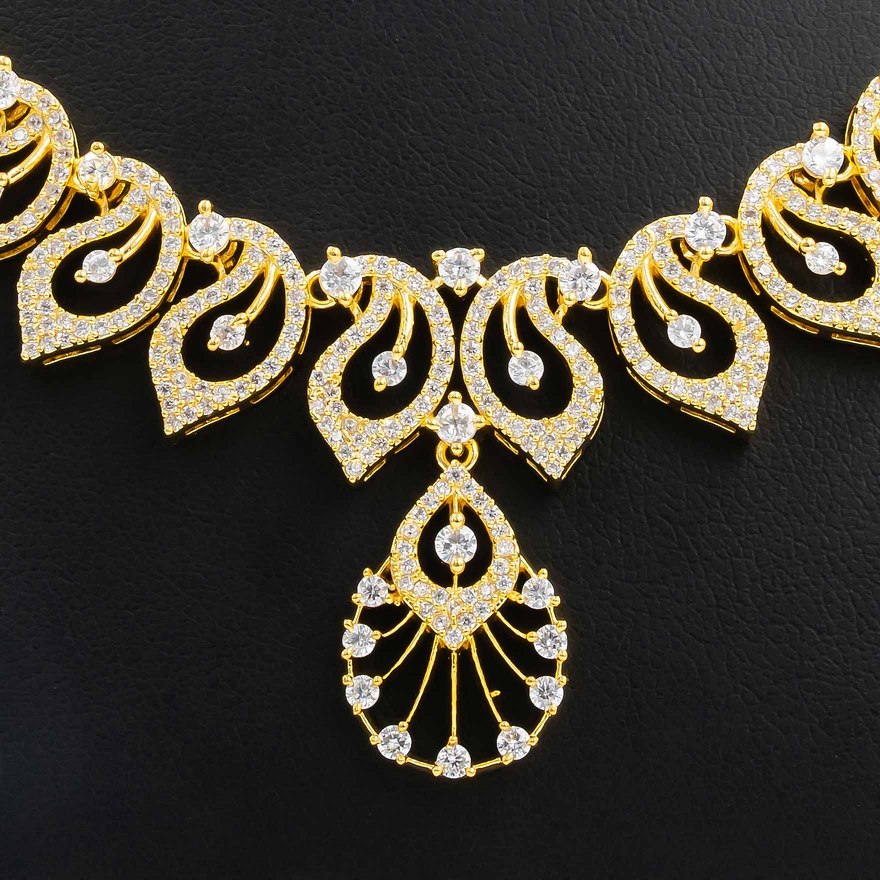Stone Necklace with Stud PMSNS45W-008, PMSHST37W-082