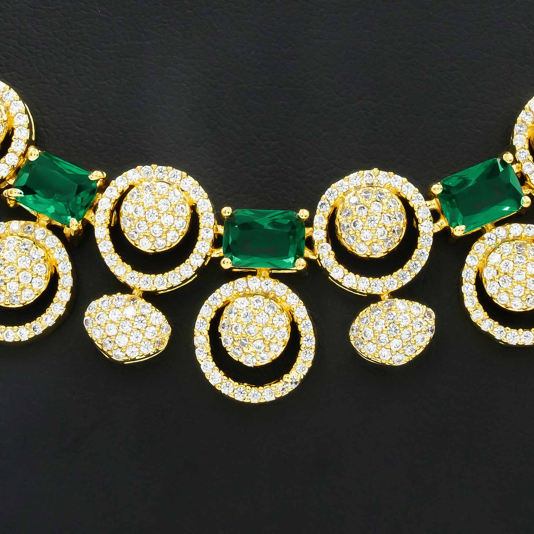 Stone Necklace with Stud PMSNS15WG-008, PMSHST8WG-052