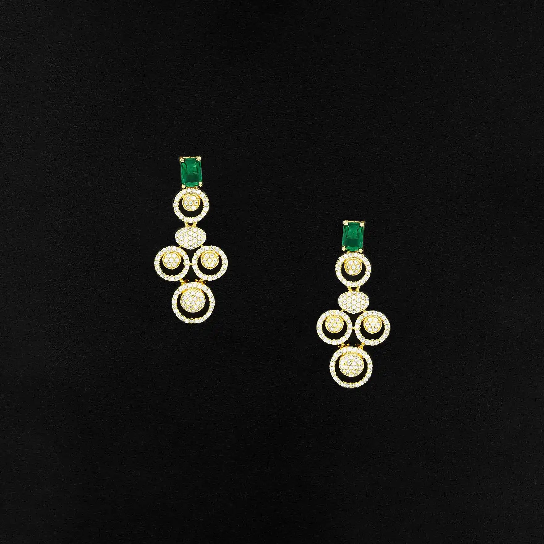 Stone Necklace with Stud PMSNS15WG-008, PMSHST8WG-052