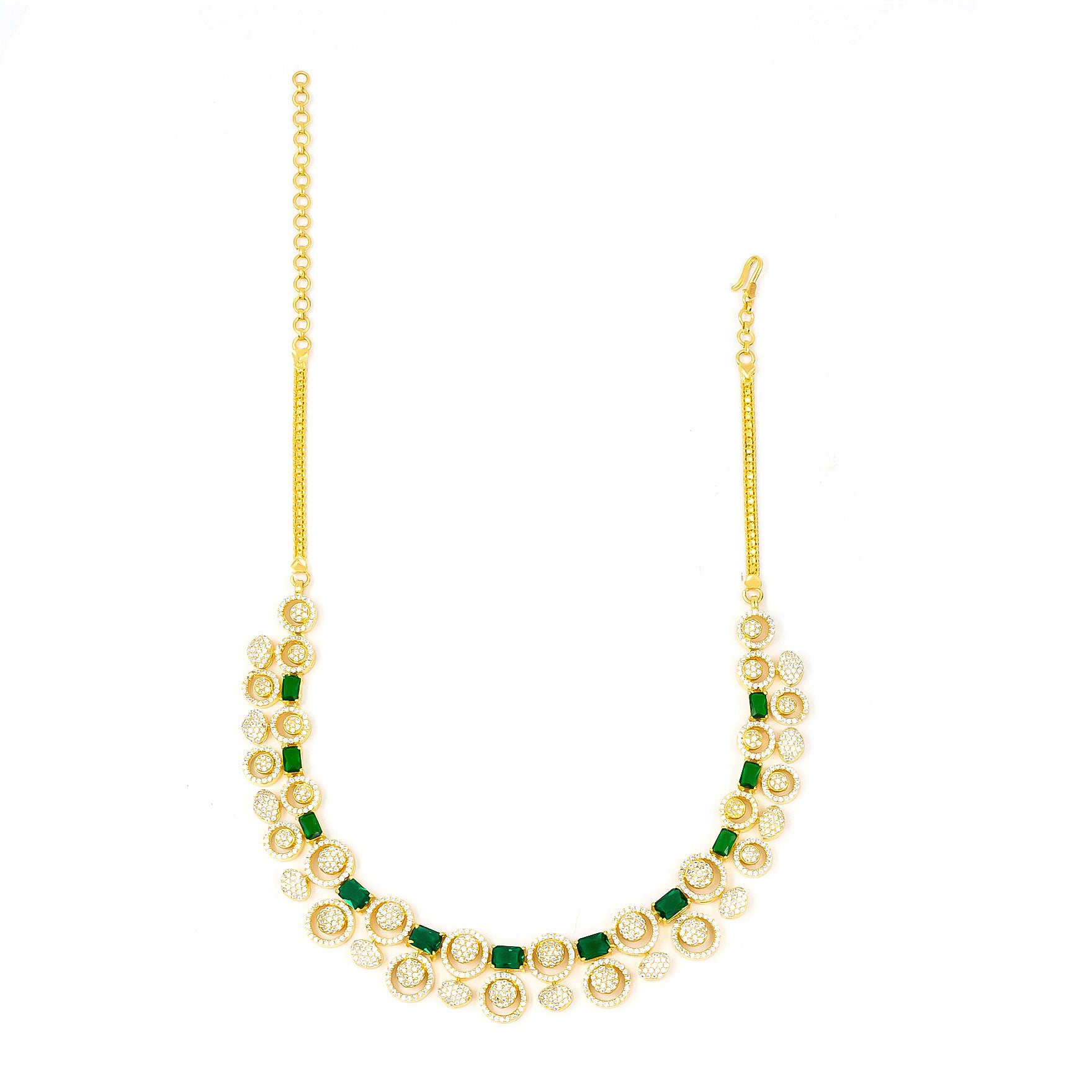Stone Necklace with Stud PMSNS15WG-008, PMSHST8WG-052