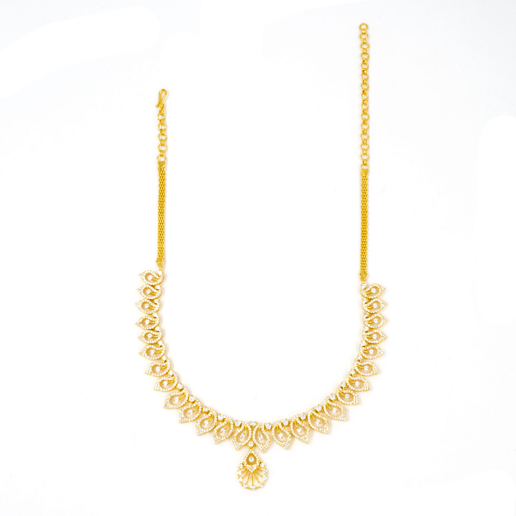 Stone Necklace with Stud PMSNS45W-008, PMSHST37W-082