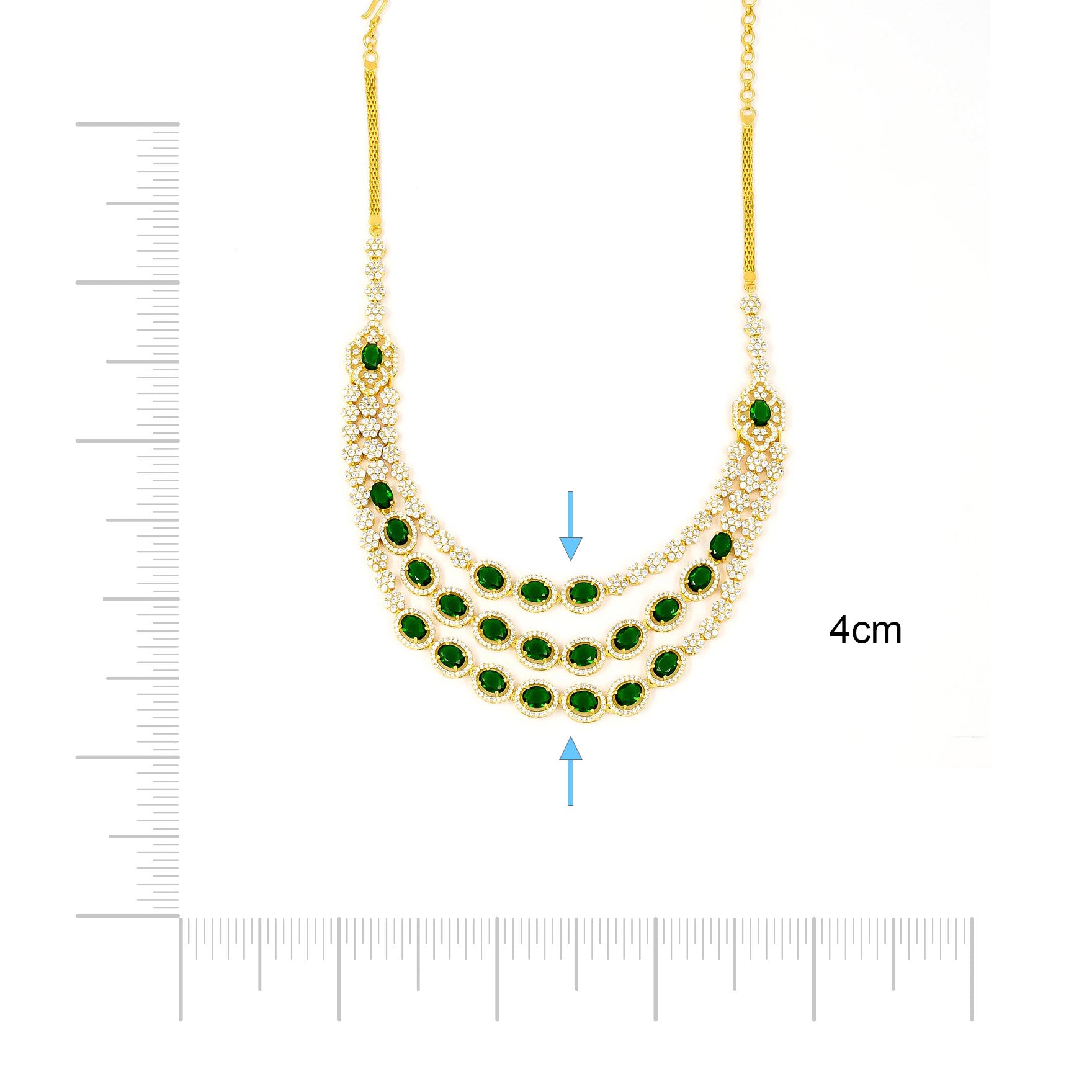 Stone Necklace with Stud PMSNS2WG-0061, PMSHST19WG-022