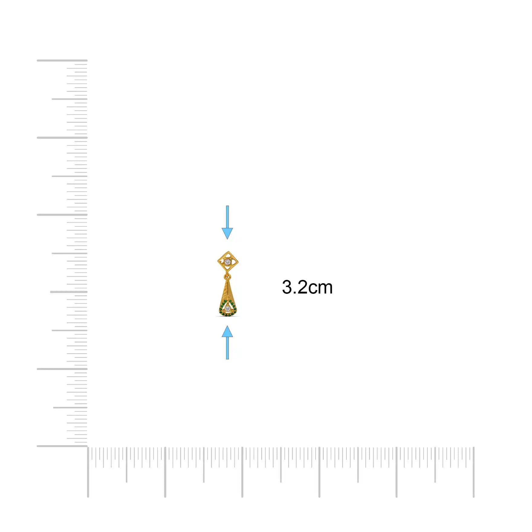 Hanging Stone Stud PSHST184WG-041