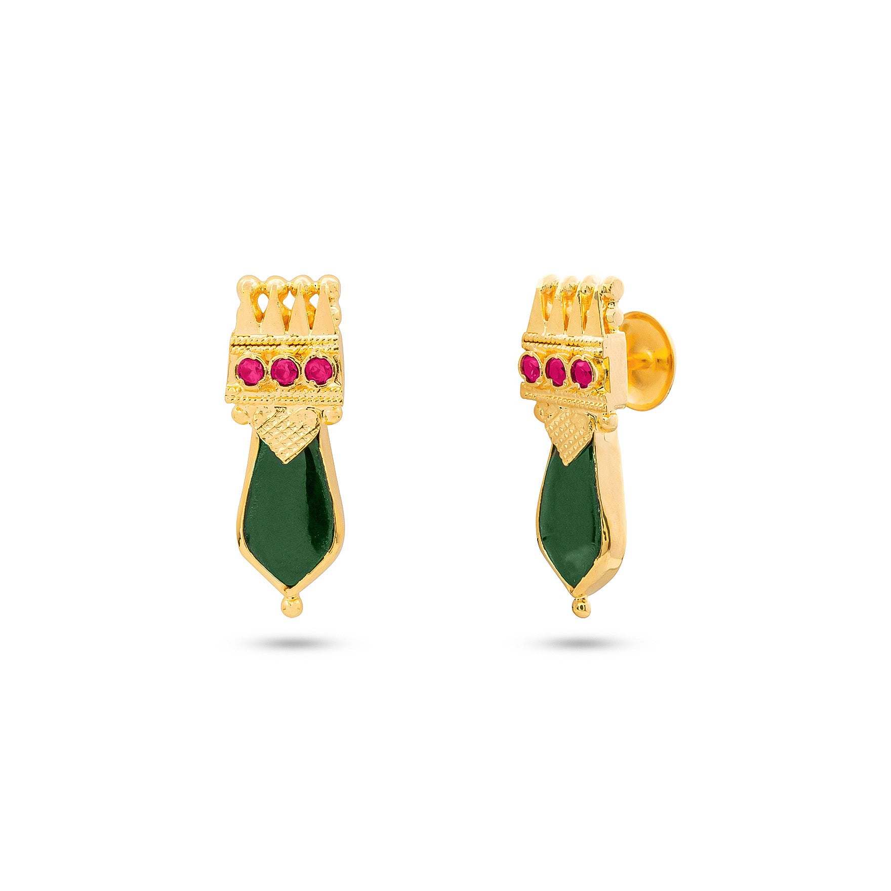 Gold Plated Palakka Earrings for Women | Parakkat Jewels