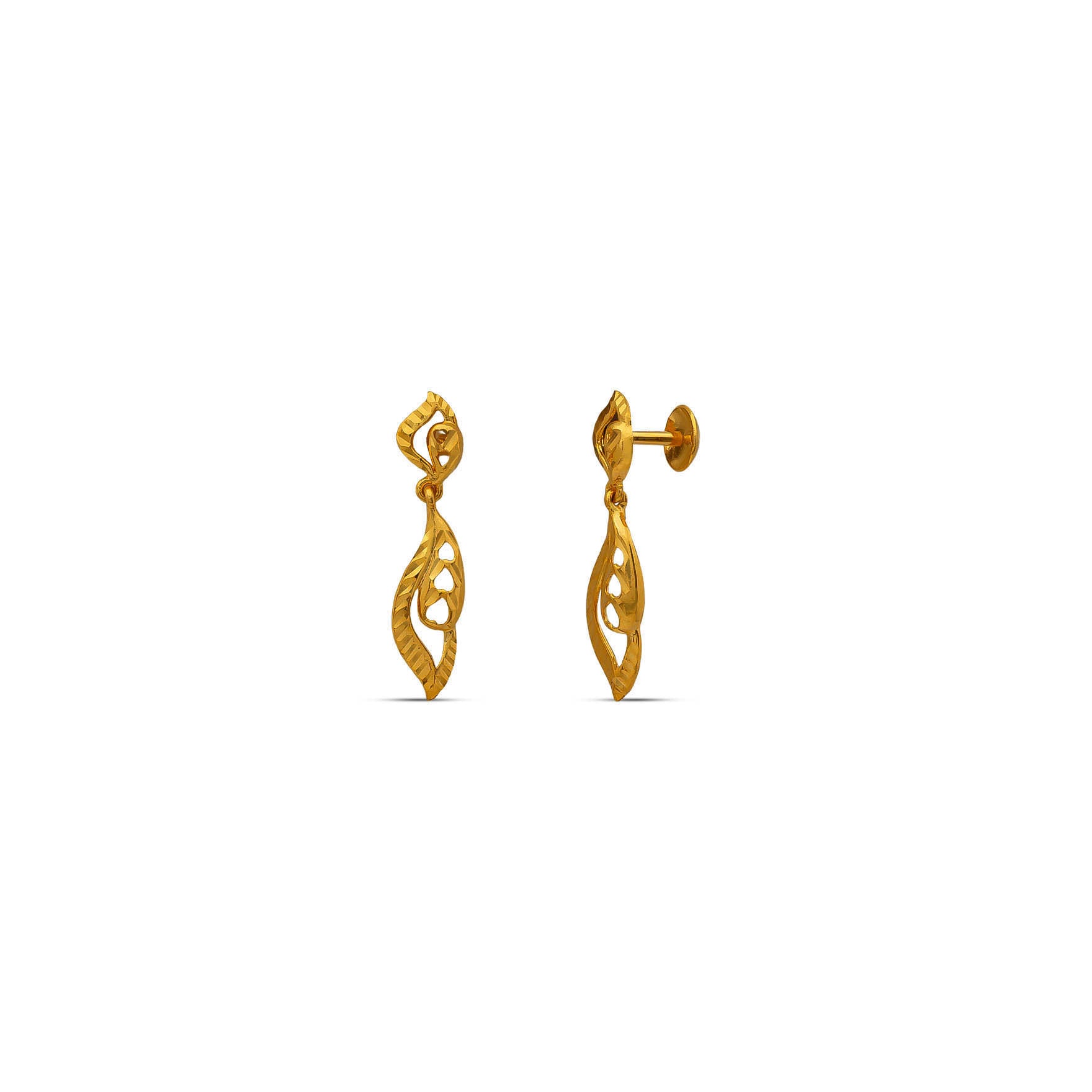 Golden Hanging Stud PGHST333-001