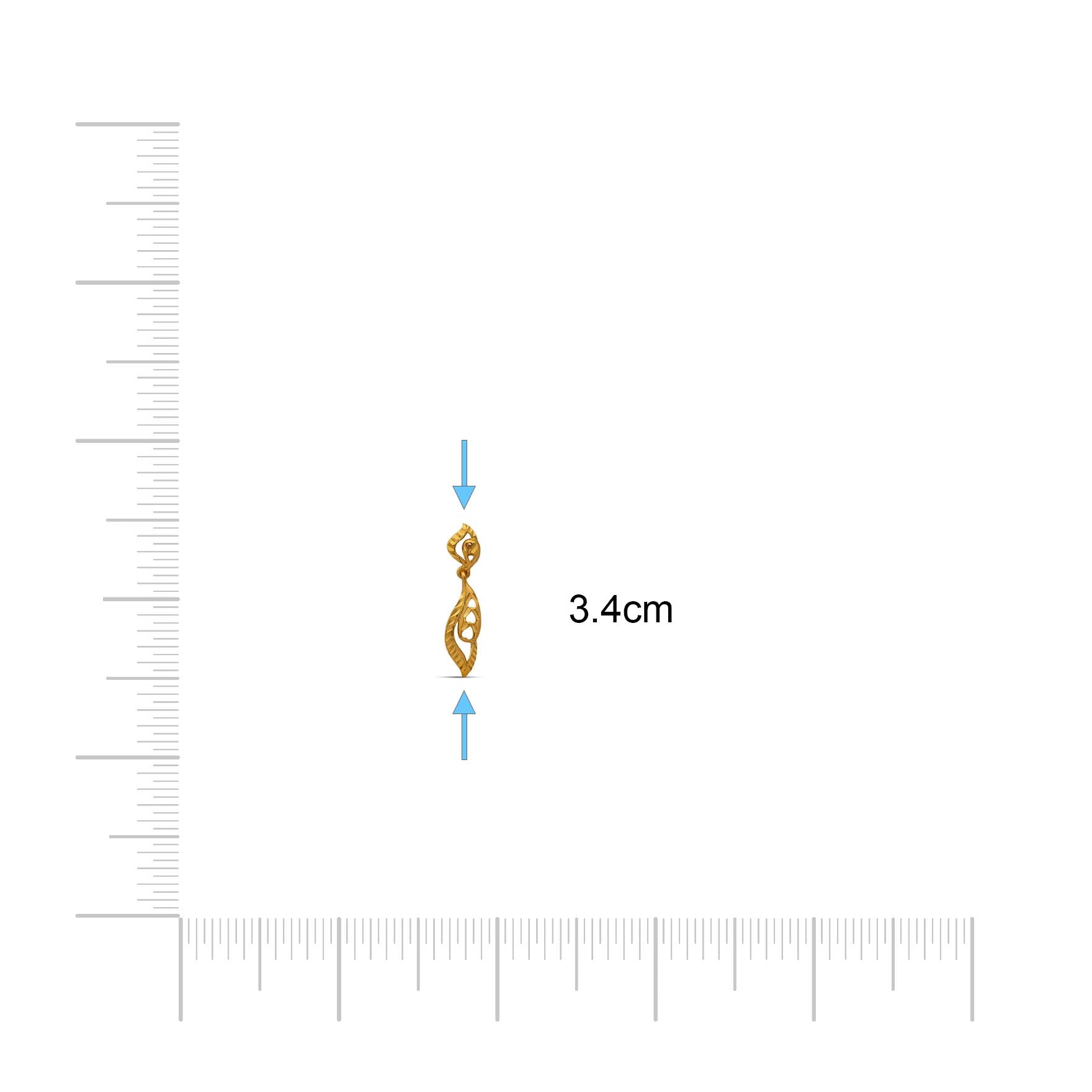 Golden Hanging Stud PGHST333-001