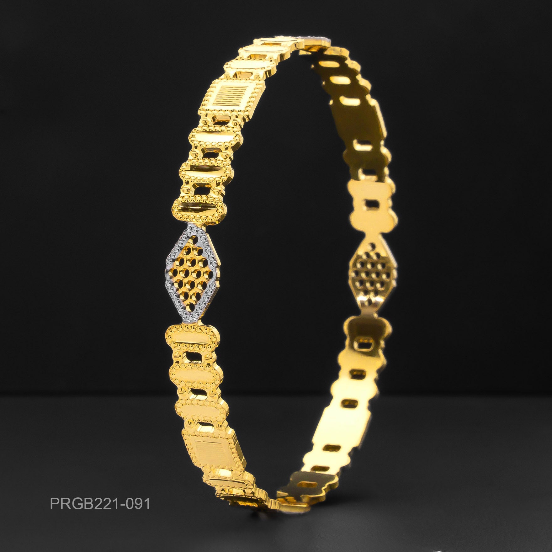 RHODIUM BANGLE PRGB221-091