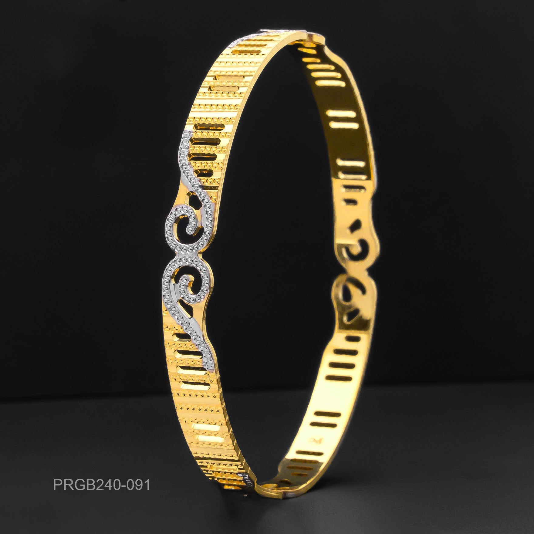 RHODIUM BANGLE PRGB240-091