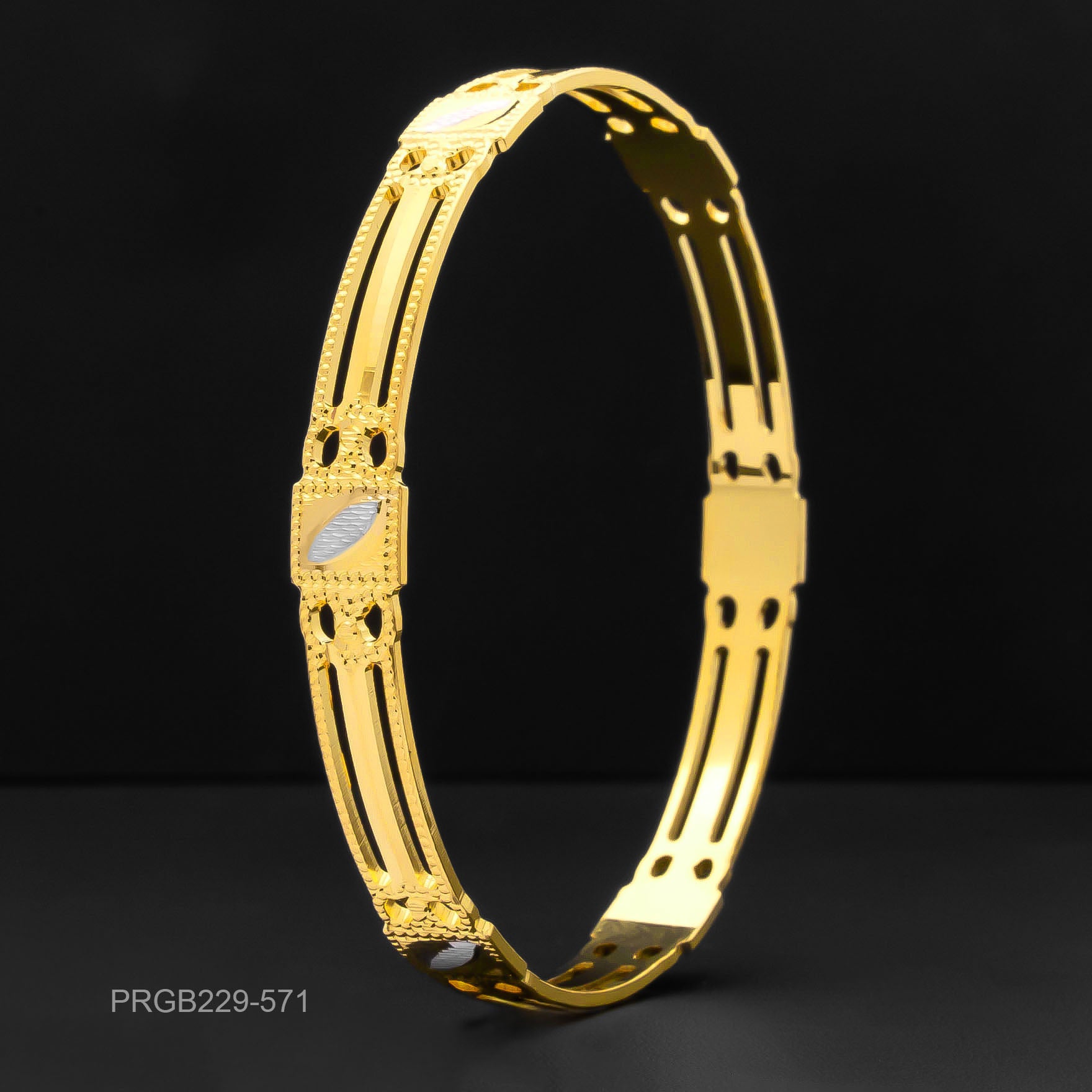 RHODIUM BANGLE PRGB229-571