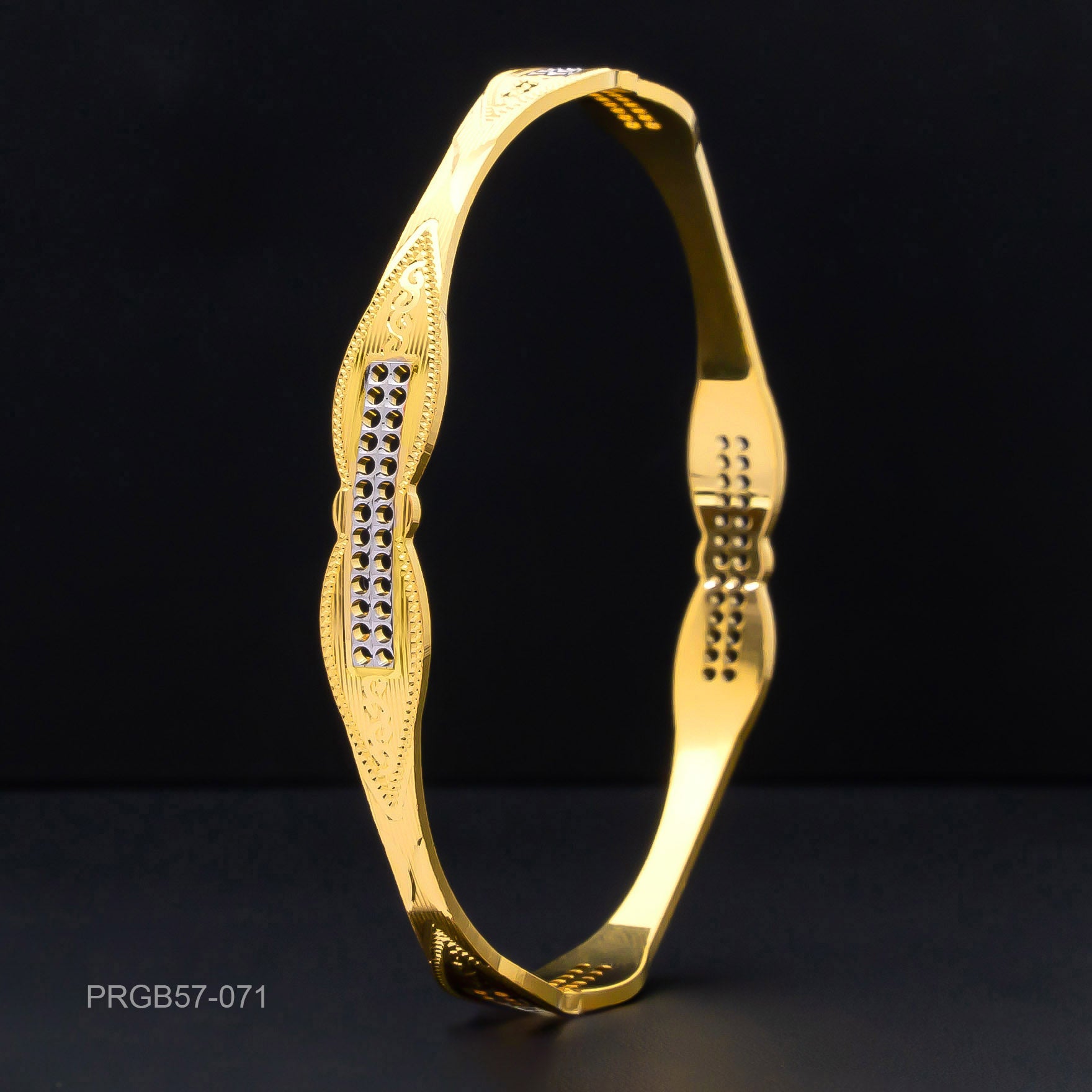 RHODIUM BANGLE PRGB57-071