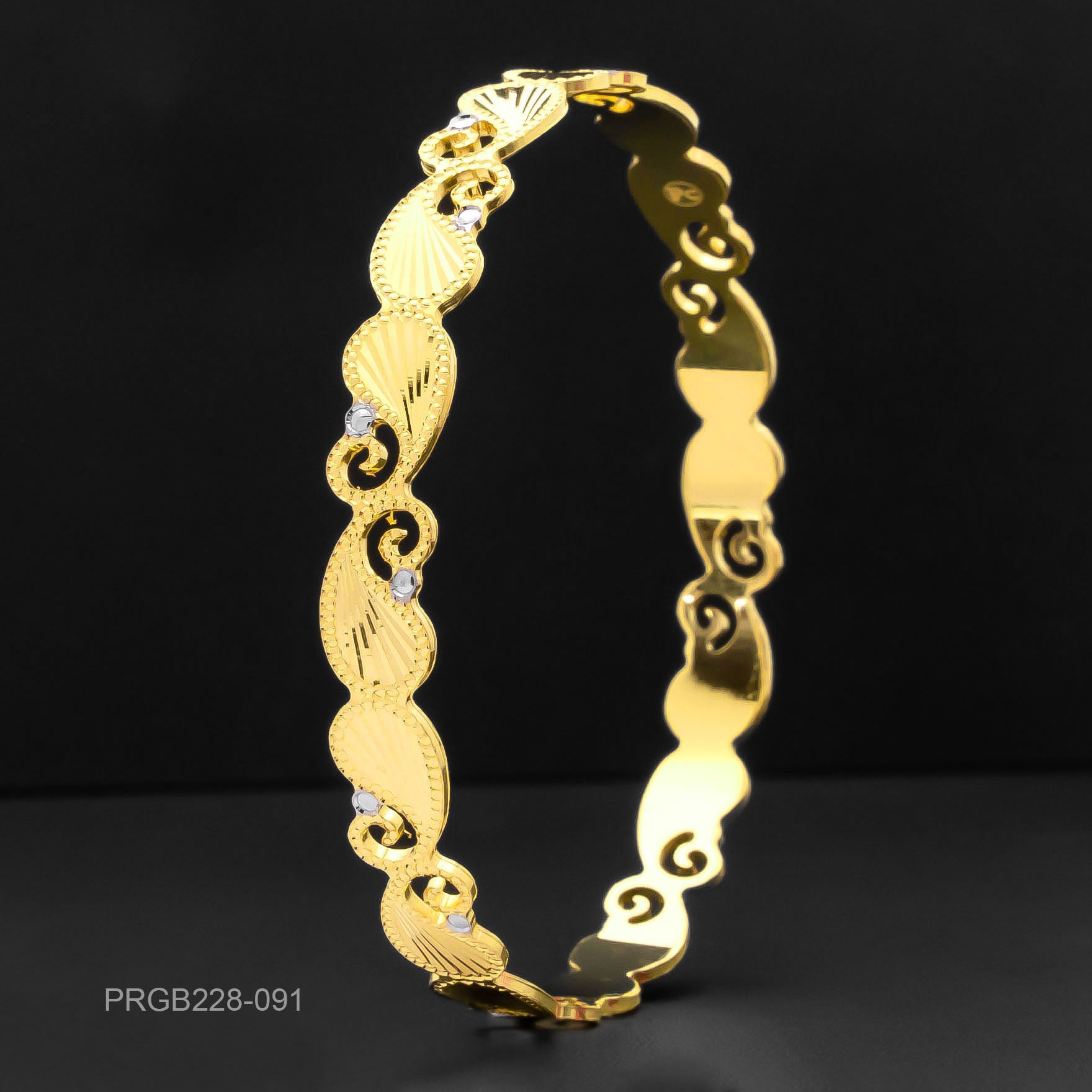 RHODIUM BANGLE PRGB228-091
