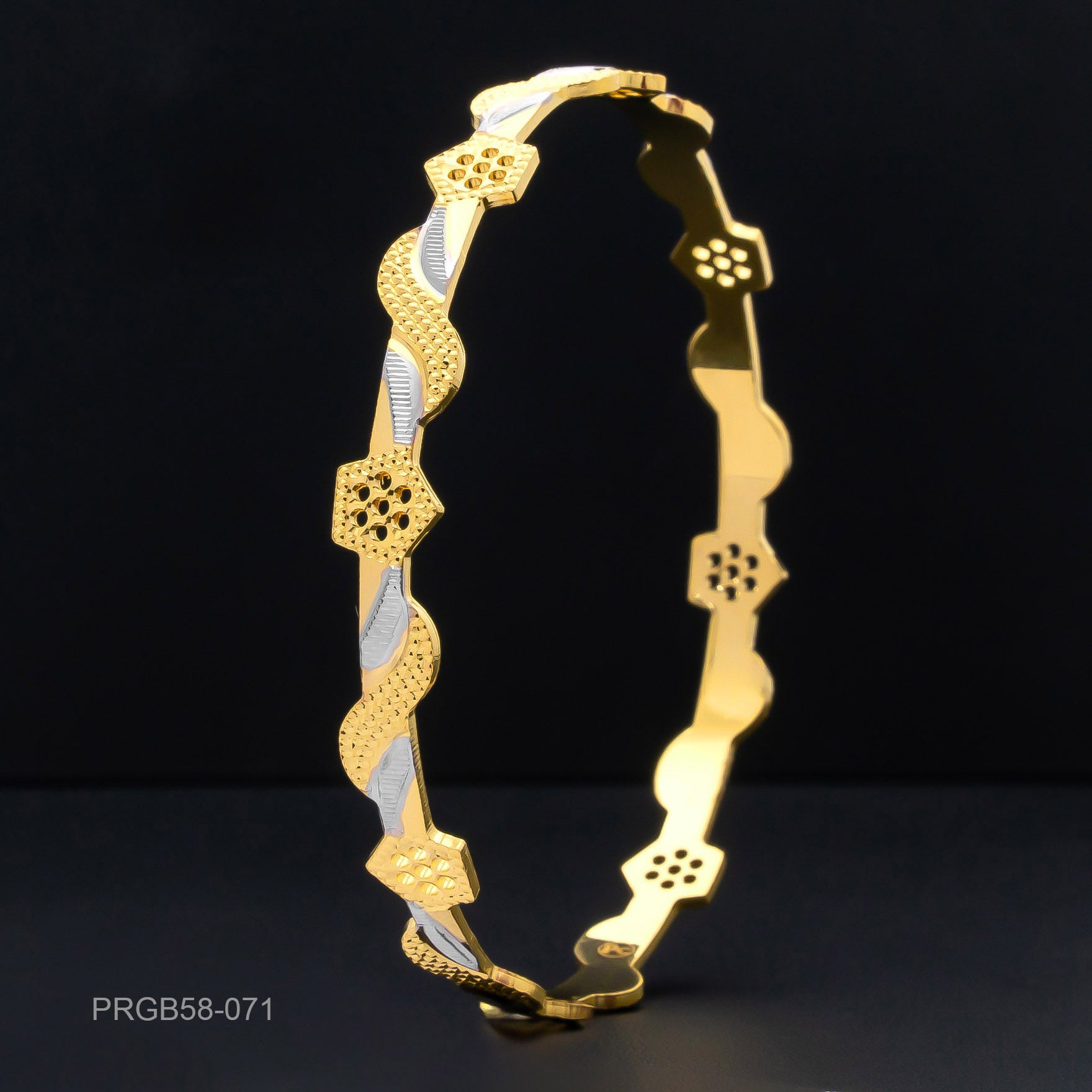 RHODIUM BANGLE PRGB58-071