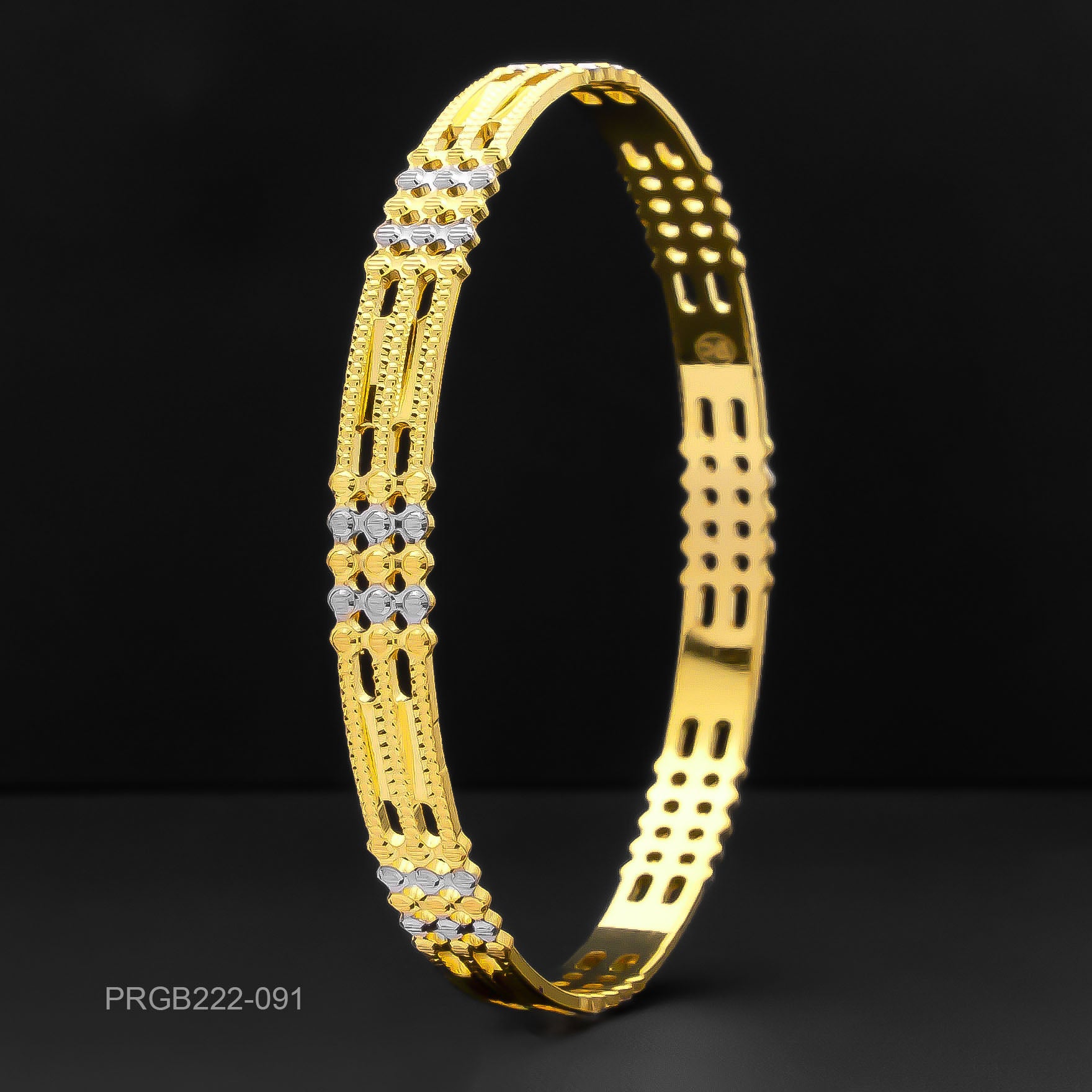 RHODIUM BANGLE PRGB222-091