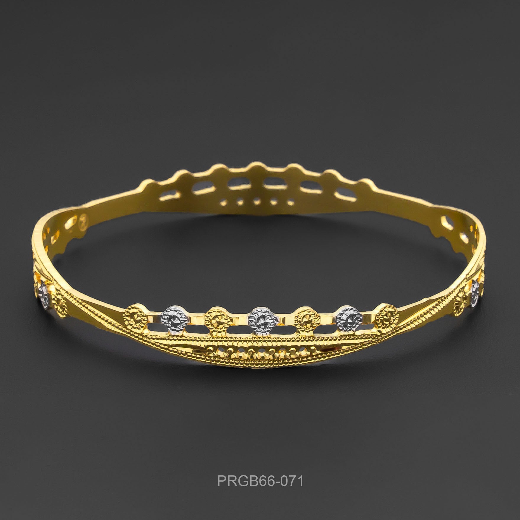 RHODIUM BANGLE PRGB66-071