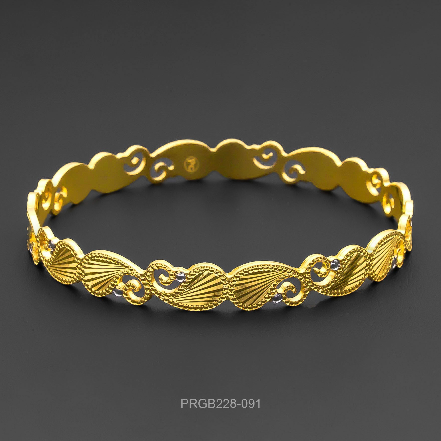 RHODIUM BANGLE PRGB228-091