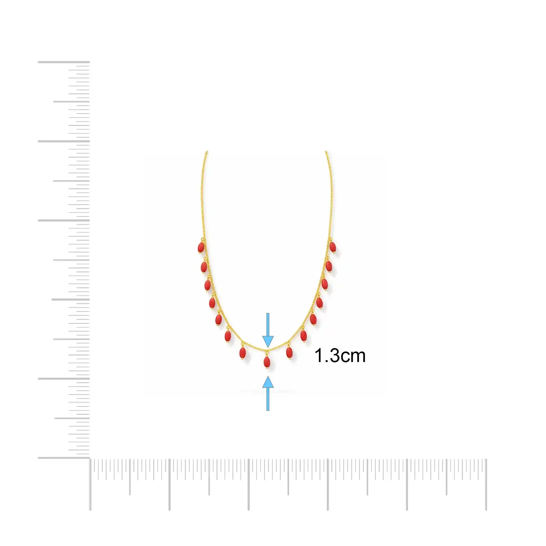 Red Bead Necklace PPNS7C-073