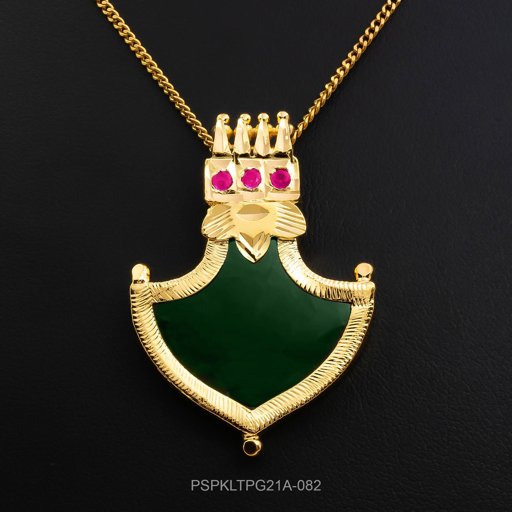 Palakka Green Stone Locket PSPKLTPG21A-082