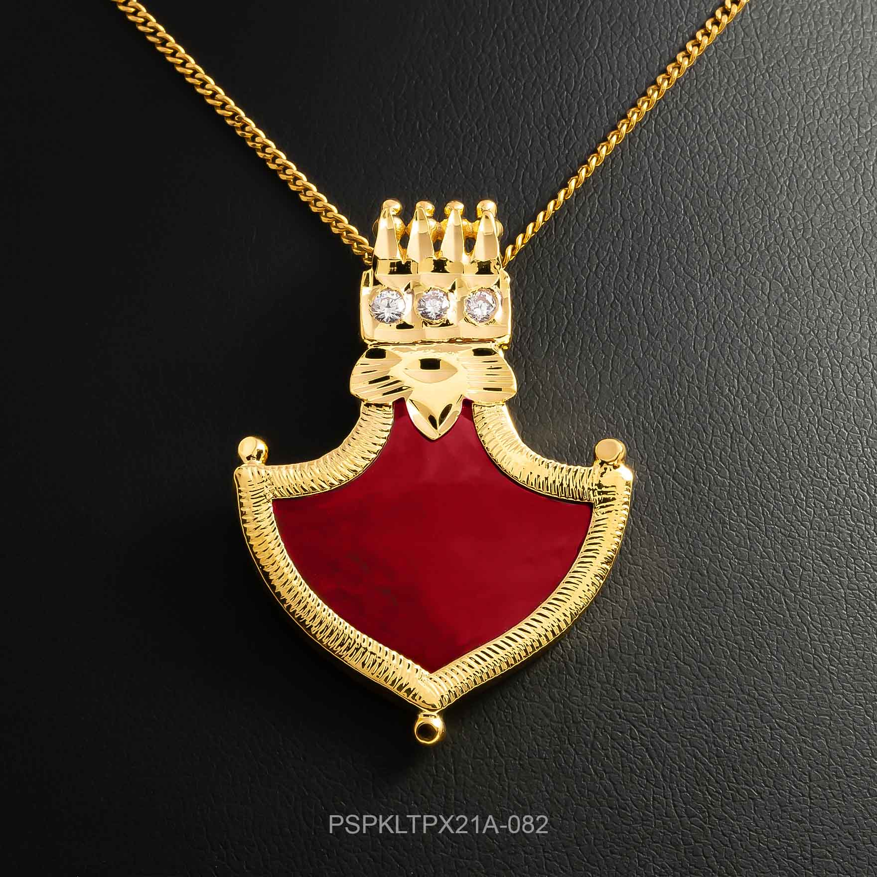 Palakka Red Stone Locket PSPKLTPX21A-082