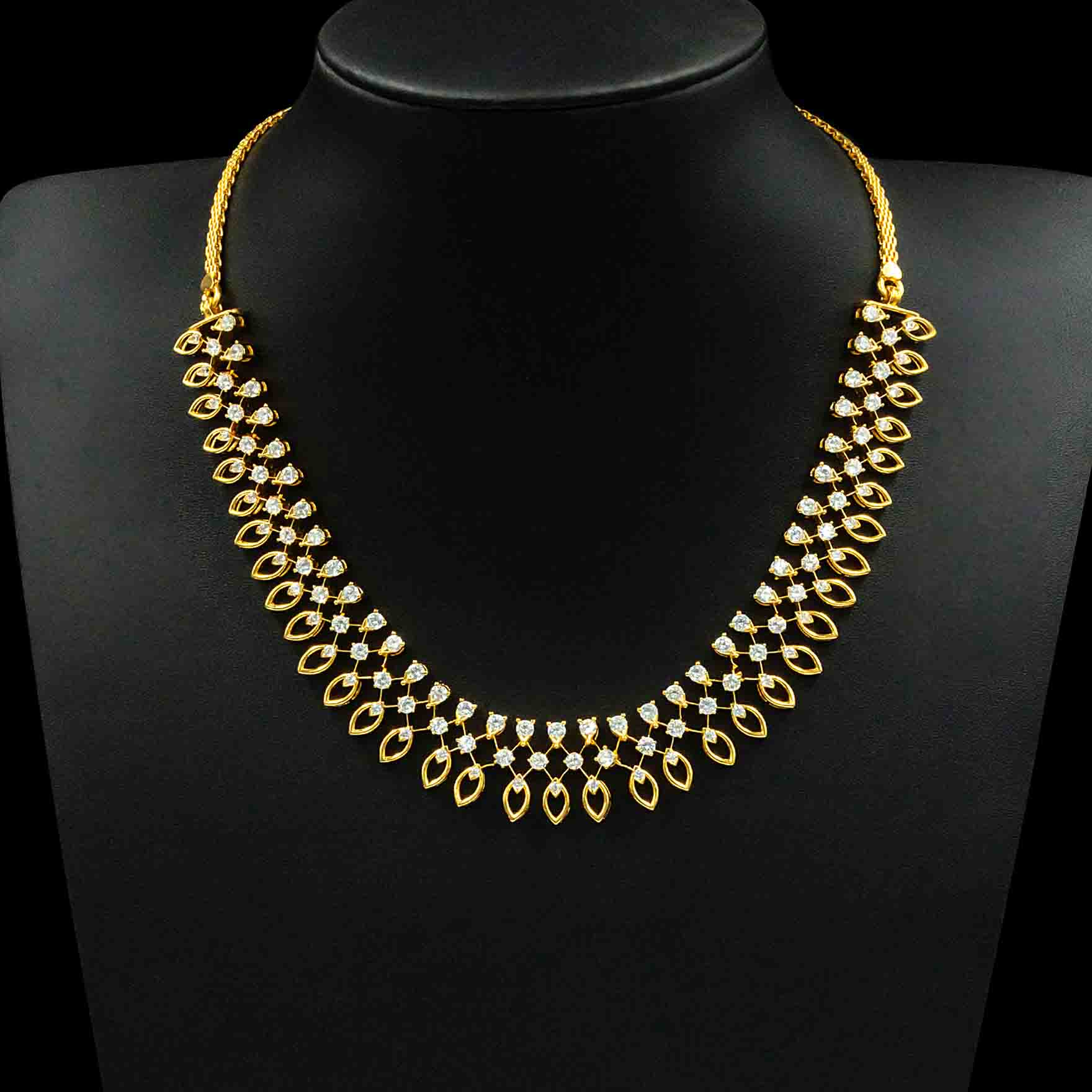 Stone Necklace with Stud PWSNS40W-008, PMSHST50W-052
