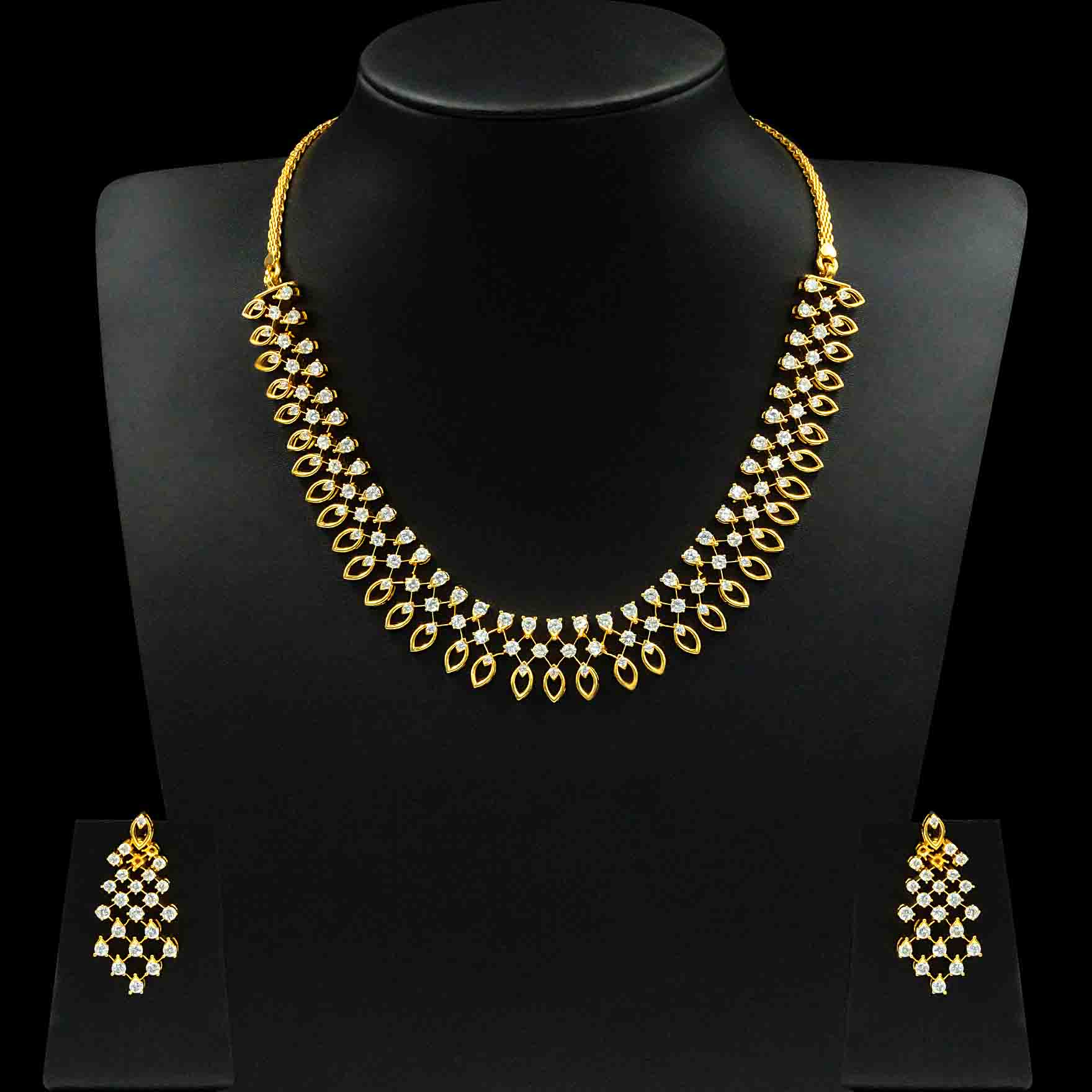 Stone Necklace with Stud PWSNS40W-008, PMSHST50W-052