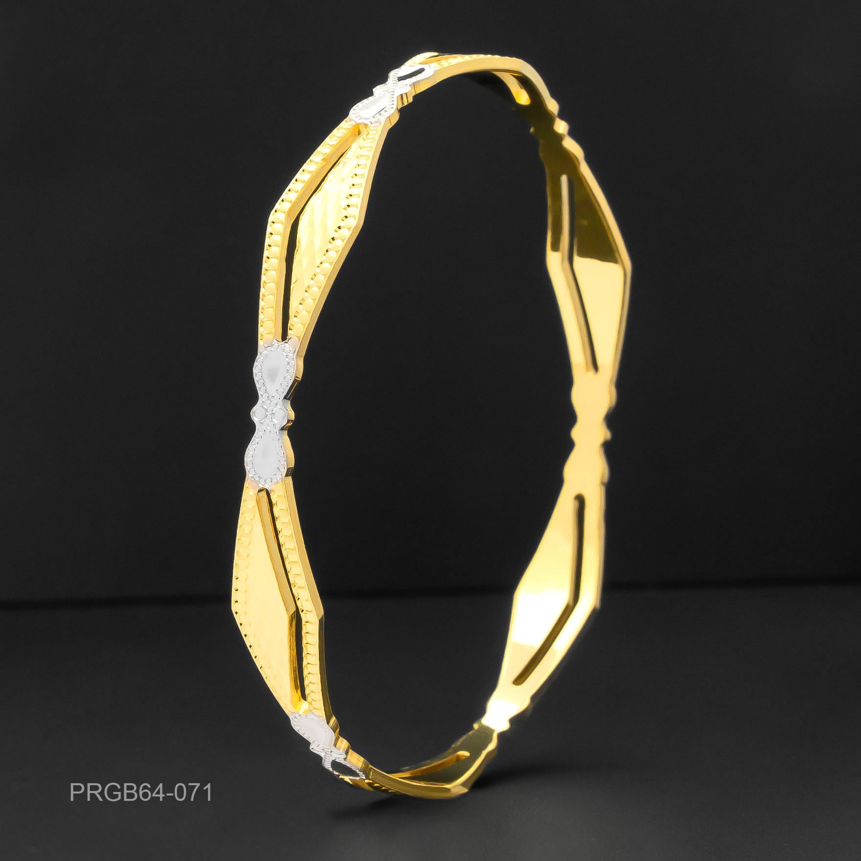 RHODIUM BANGLE PRGB64-071