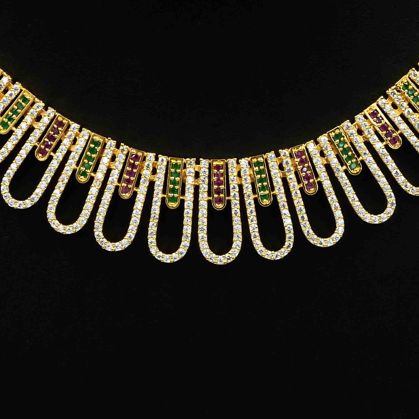 Stone Necklace with Stud PMSNS26WRG-008,PMSHST18WRG-002