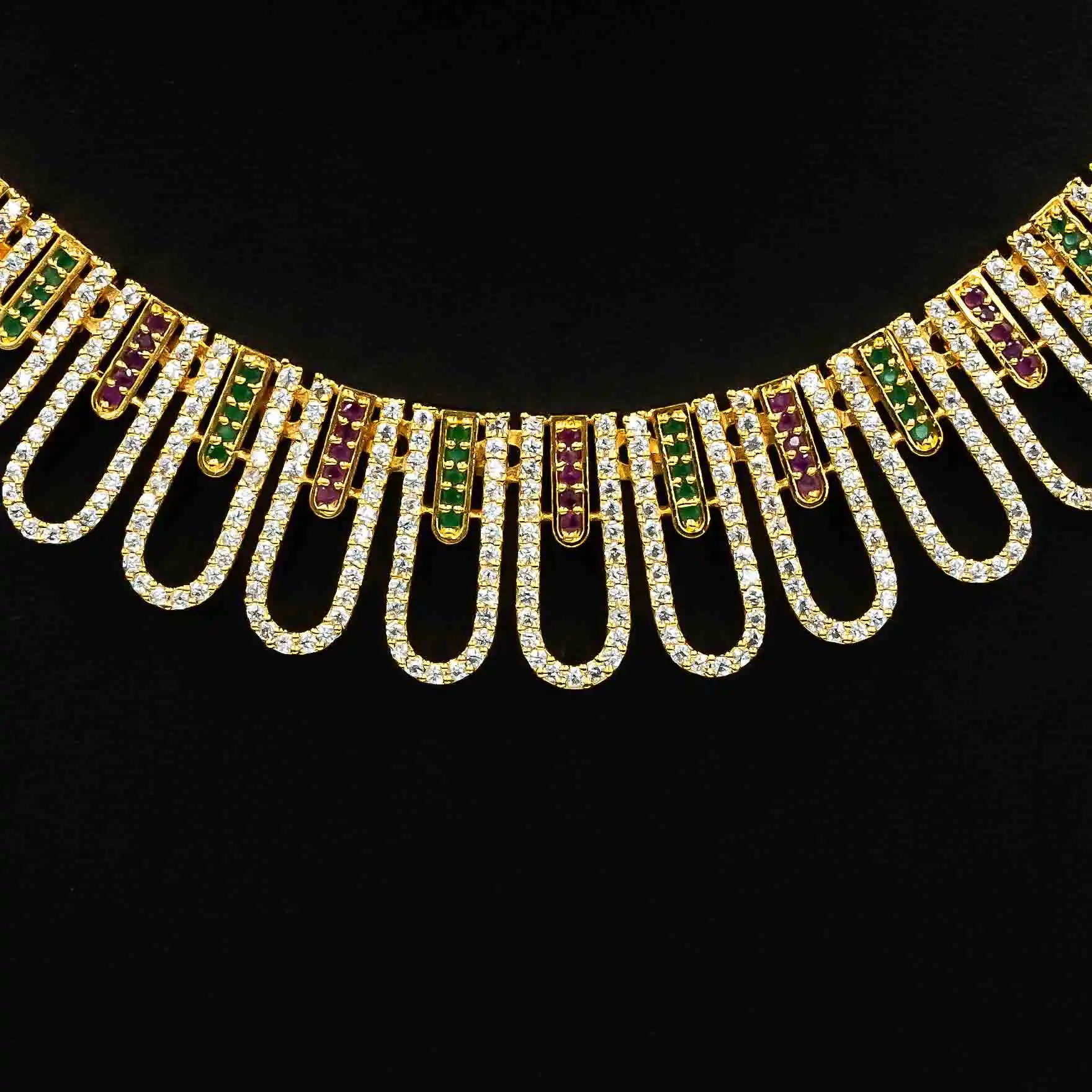 Stone Necklace with Stud PMSNS26WRG-008,PMSHST18WRG-002