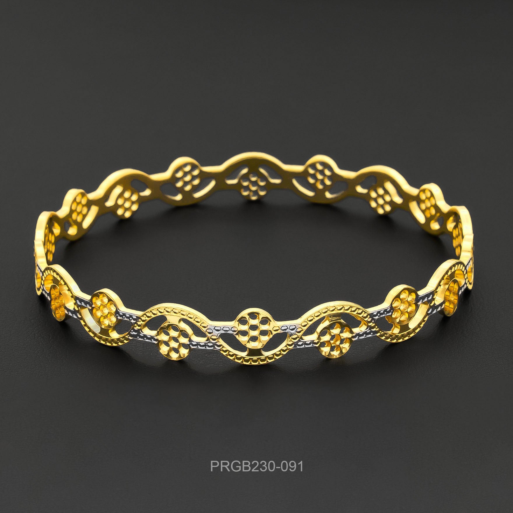 RHODIUM BANGLE PRGB230-091
