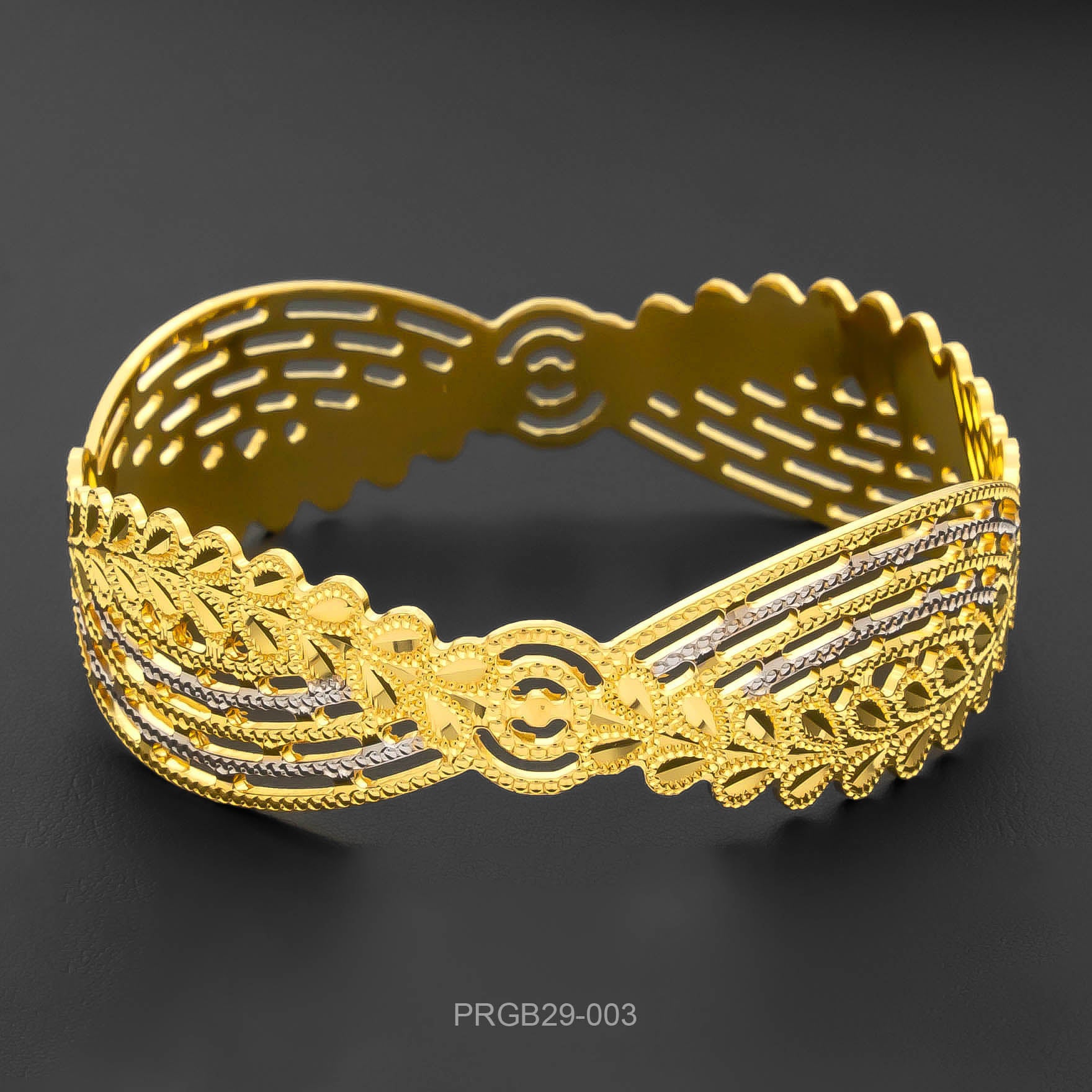 RHODIUM BANGLE PRGB29-003