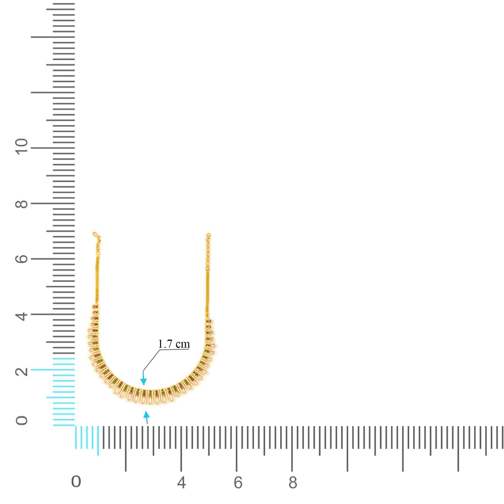 Stone Necklace with Stud PMSNS26WRG-008,PMSHST18WRG-002