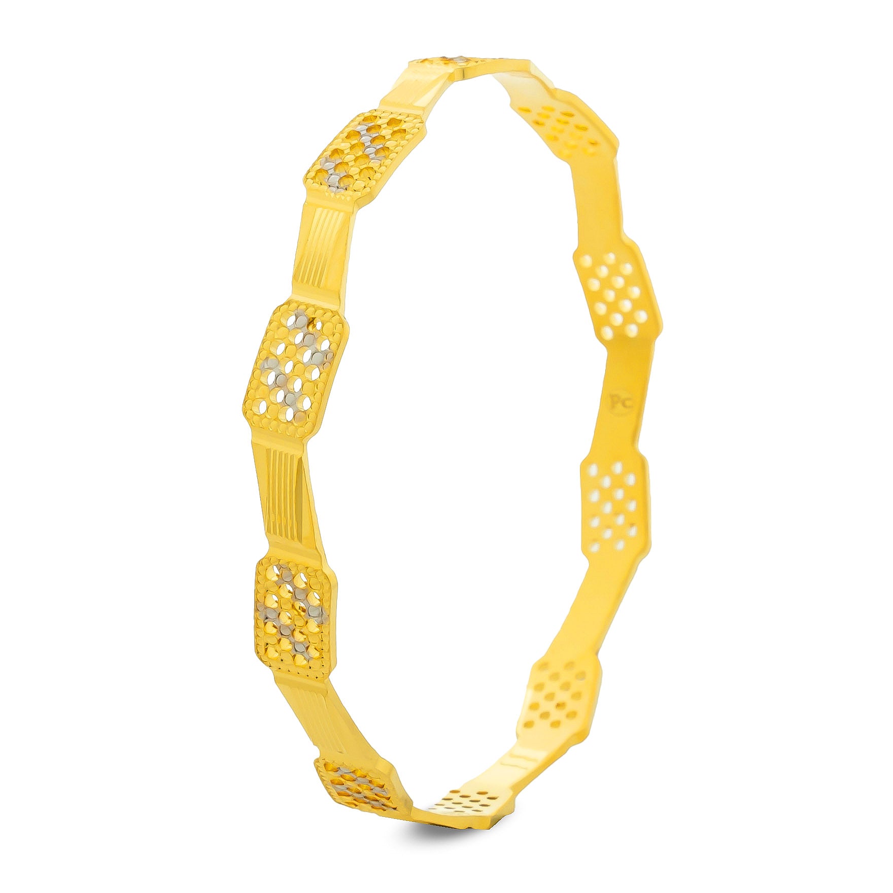 RHODIUM BANGLE PRGB56-071