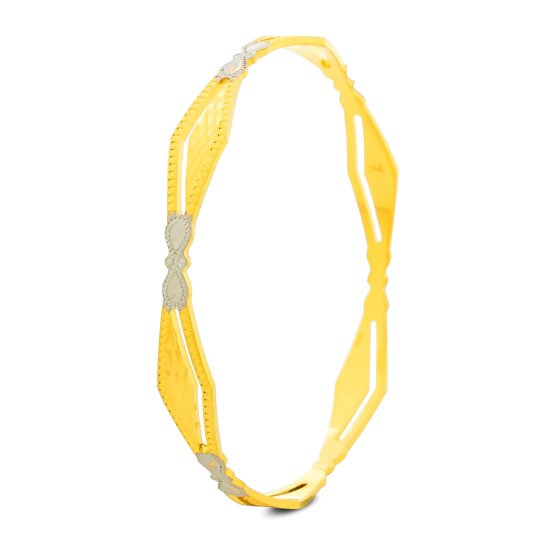 RHODIUM BANGLE PRGB64-071