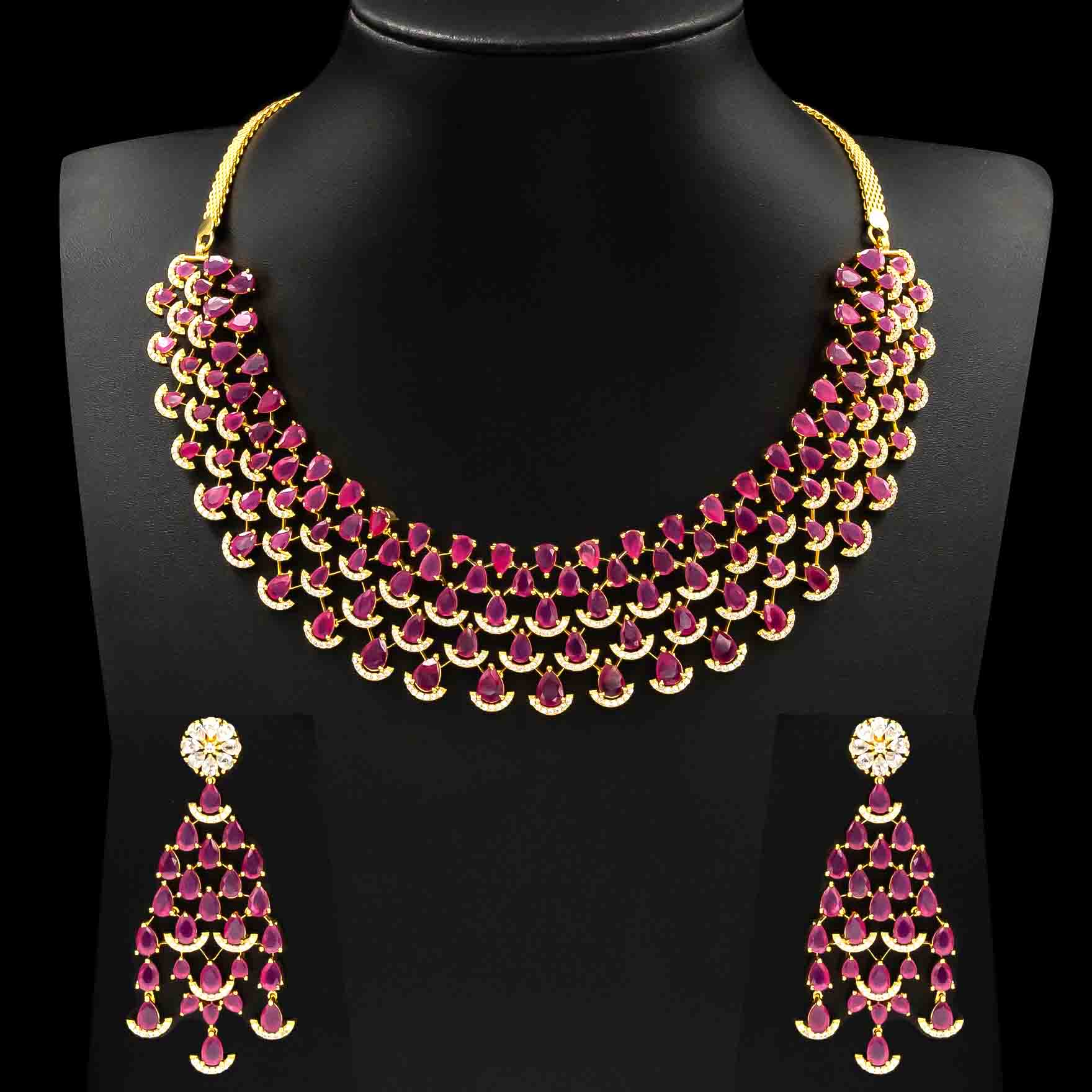 Stone Necklace with Stud PMSNSTWR-0041, PMSHST11WR-053