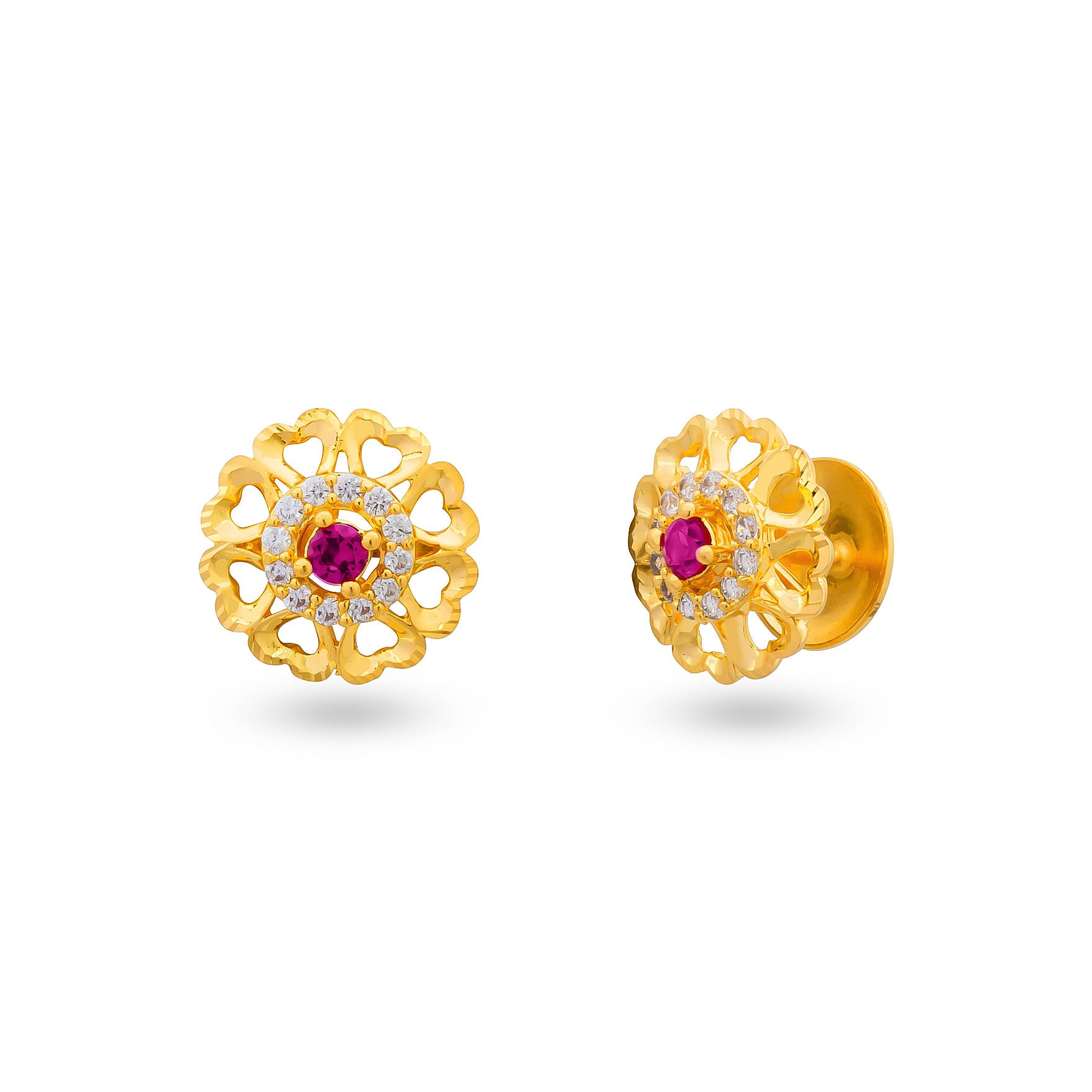 Get Our Latest Gold Plated Stone Earring Designs | Parakkat Jewels
