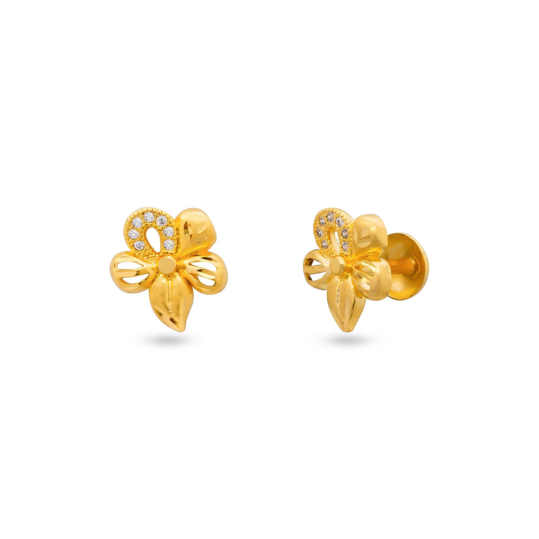 Discover Gold Plated AD Stone Earrings at Parakkat Jewels
