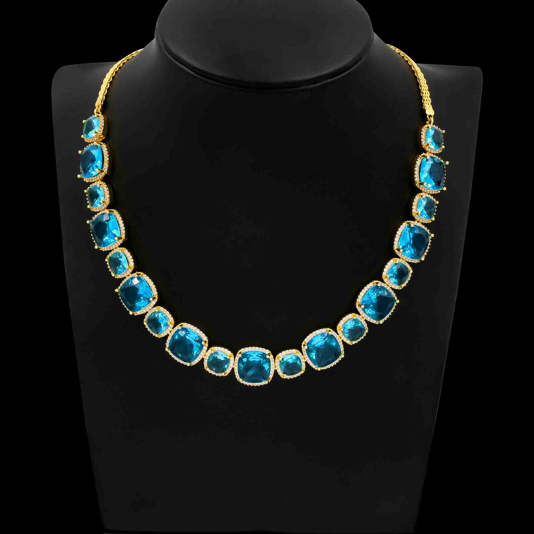 Stone Necklace with Stud PMSNS23WSB-008, PMSHST15WSB-082