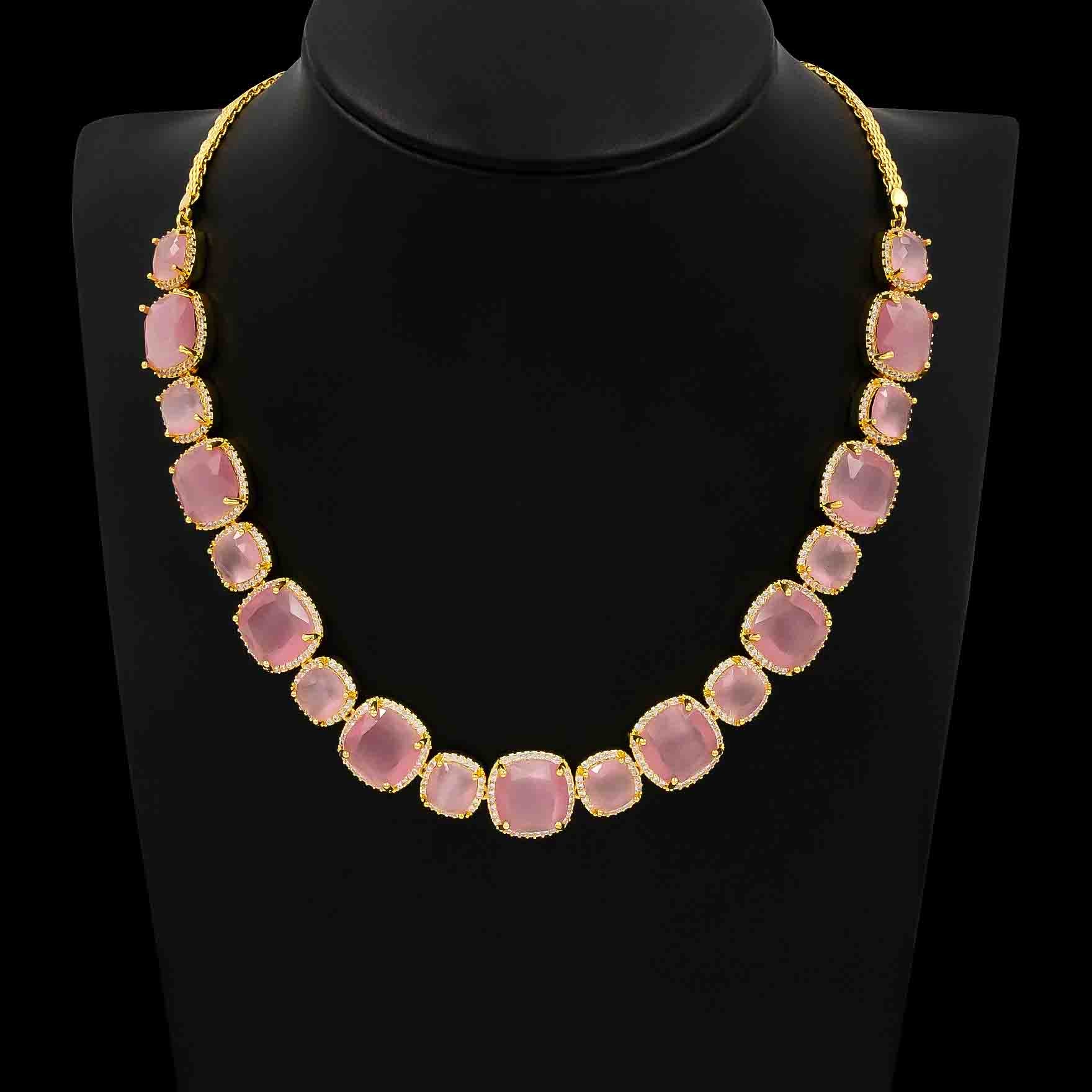 Stone Necklace with Stud PMSNS23WPN-008, PMSHST15WPN-082